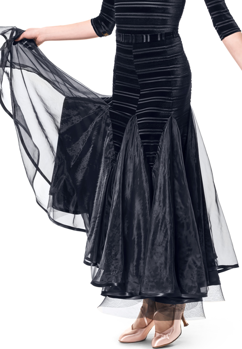 RS Atelier Lemon Velvet Ballroom Skirt-Black