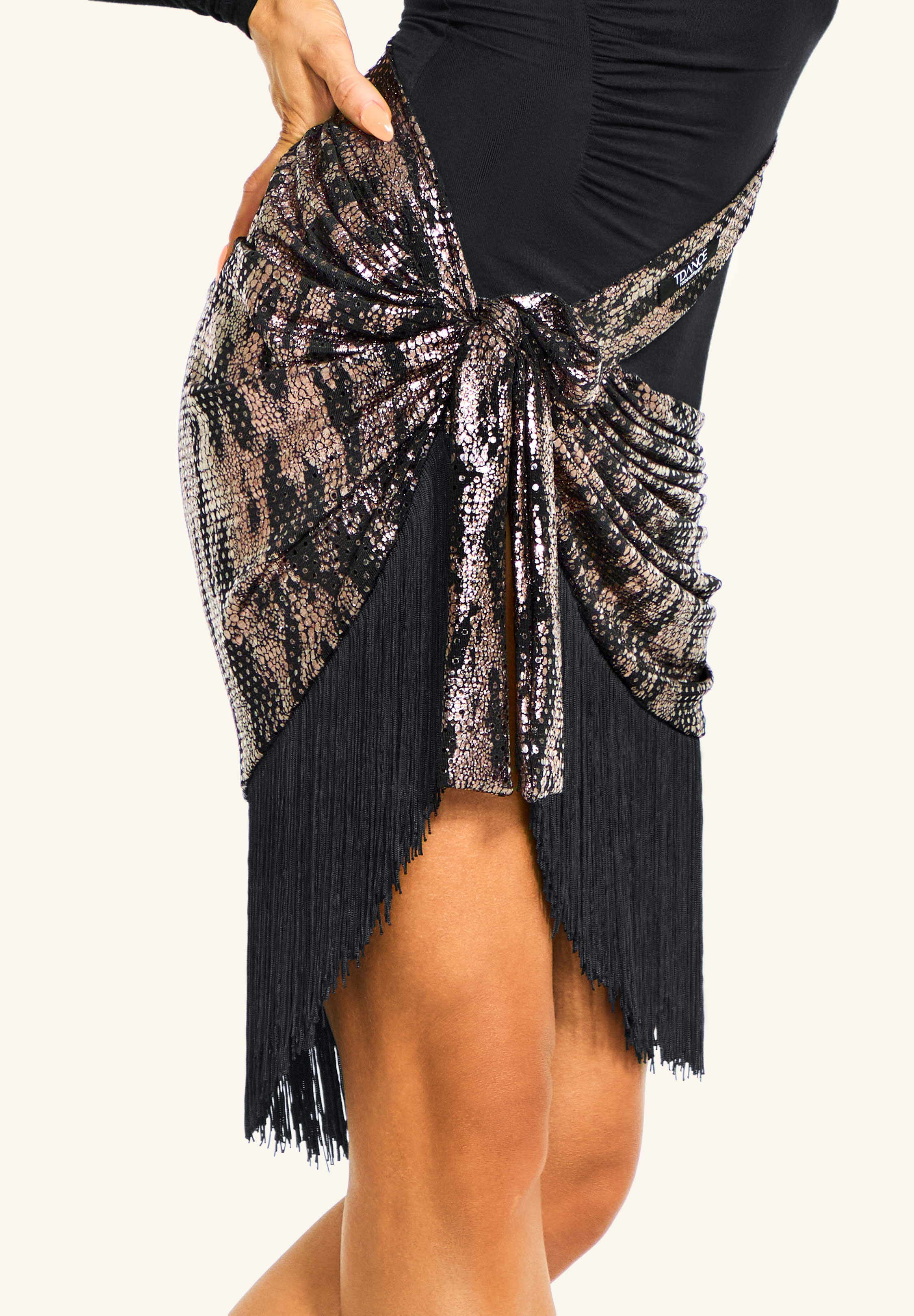 TDANCE Draped Tie Dance Skirt GL-0054-Snake Pattern