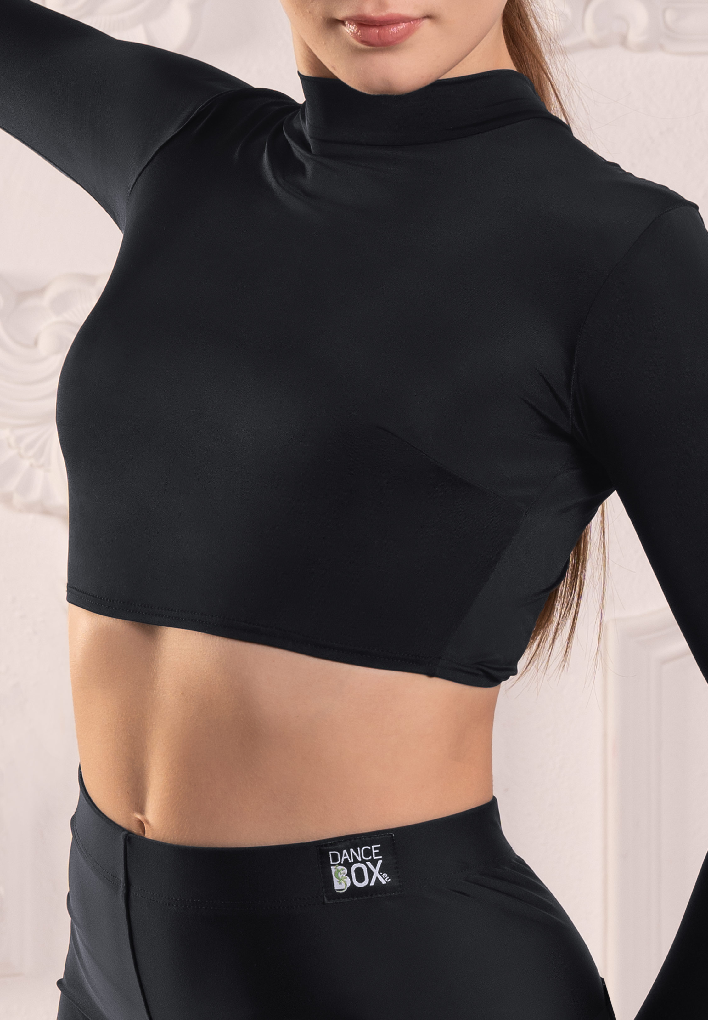 Dance Box Sara Crop Top P23120036-01 Black