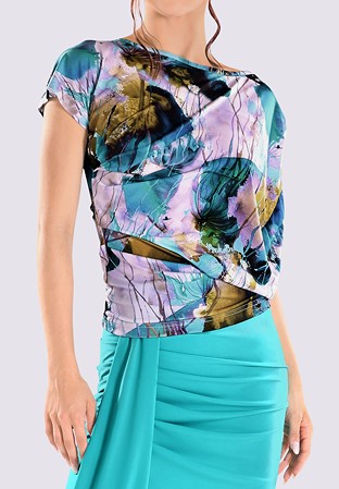 Maly Women’s Draped Sara Dance Top MF231103-Puglia