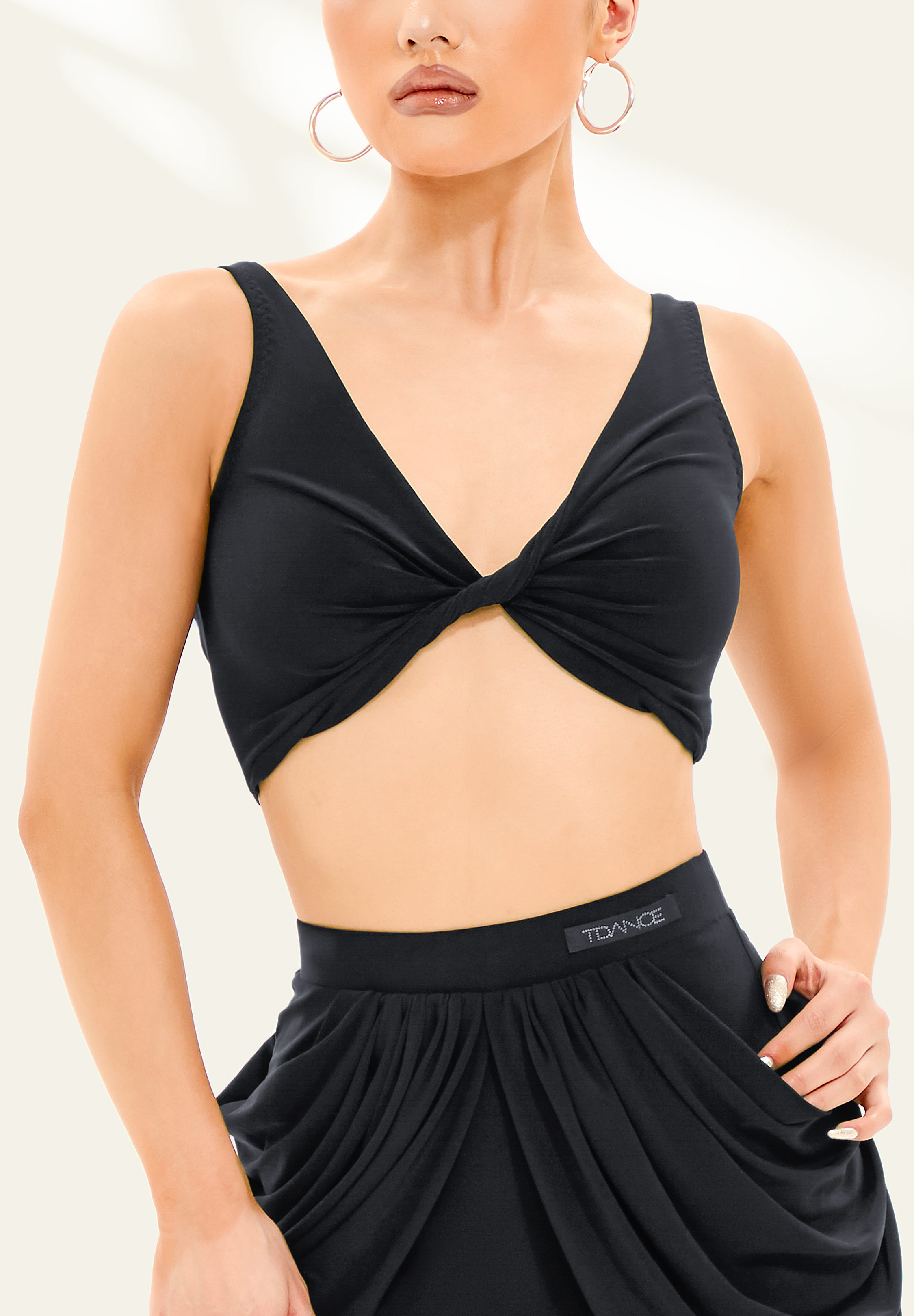 TDANCE Knotted Top GL-0020-Black