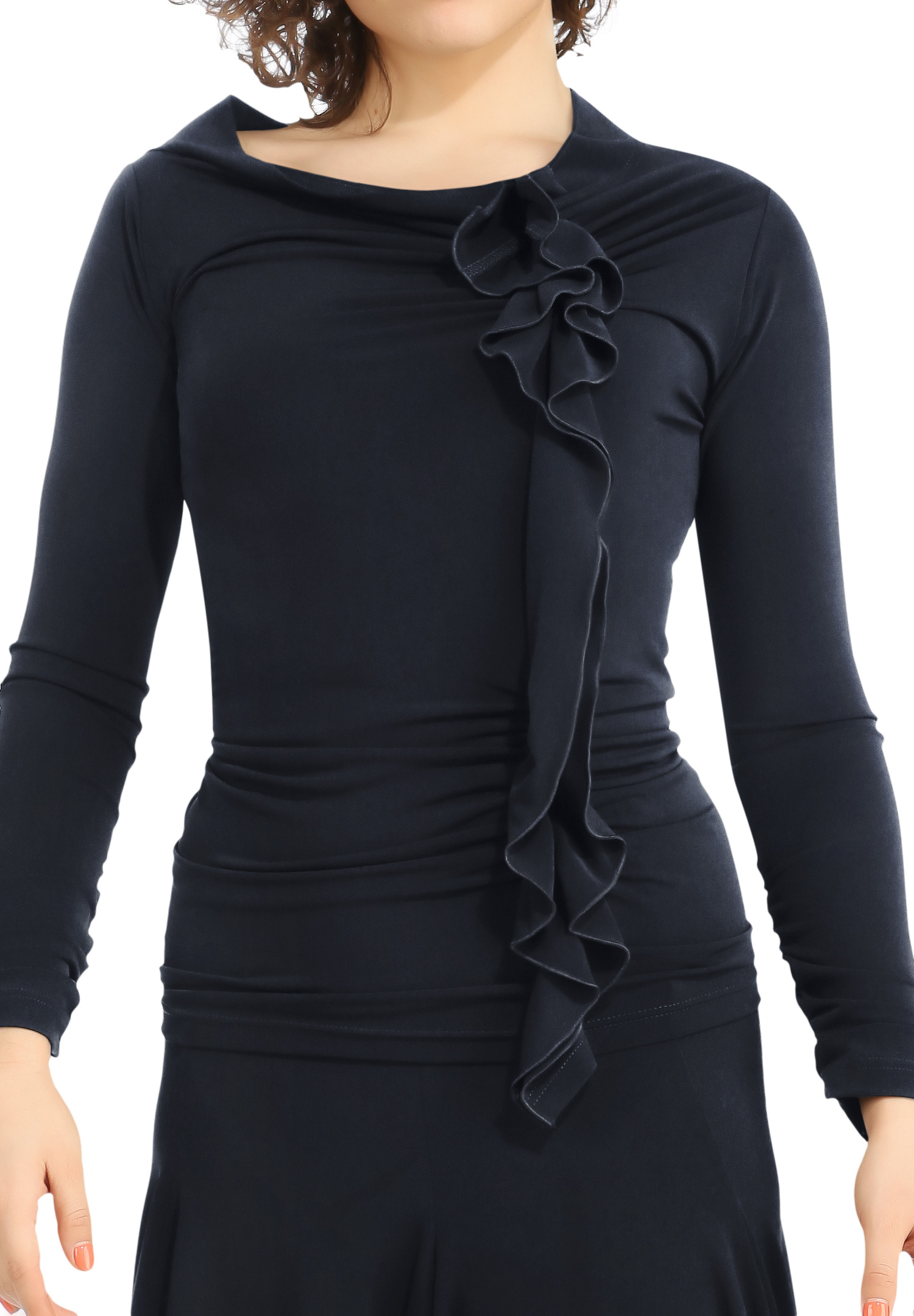 Zdenka Arko Ruched Dance Top T1402-Black