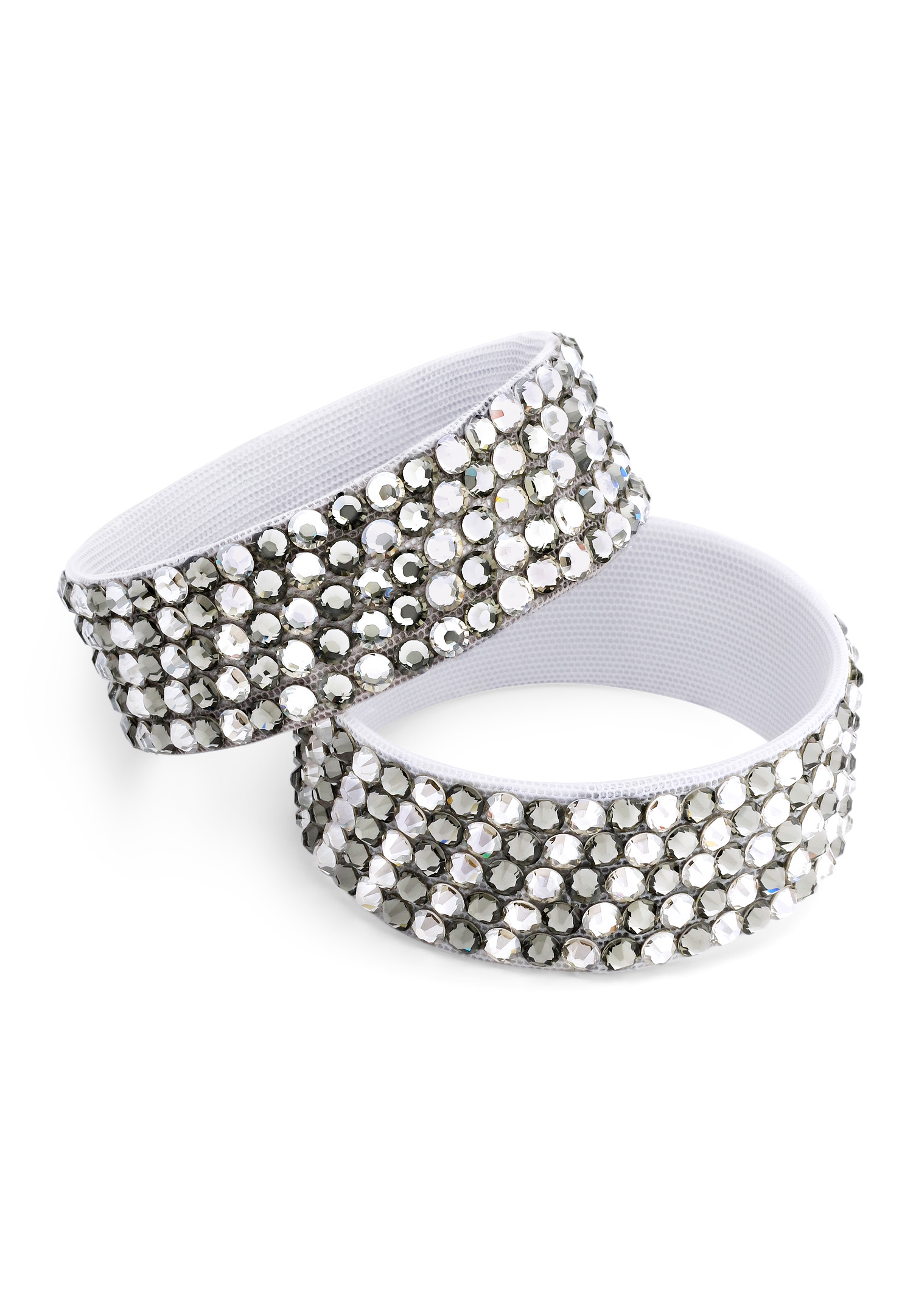 BeSparkled Black Diamond Crystal 5 Row Crystallized Bracelet (Single)-Black Diamond / Crystal