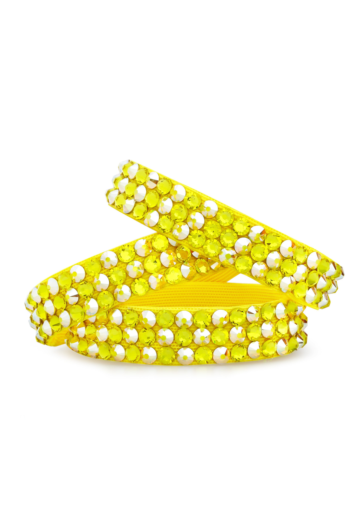 BeSparkled Citrine CAB 3 Row Rhinestone Bracelet (Single)-Citrine / Crystal AB