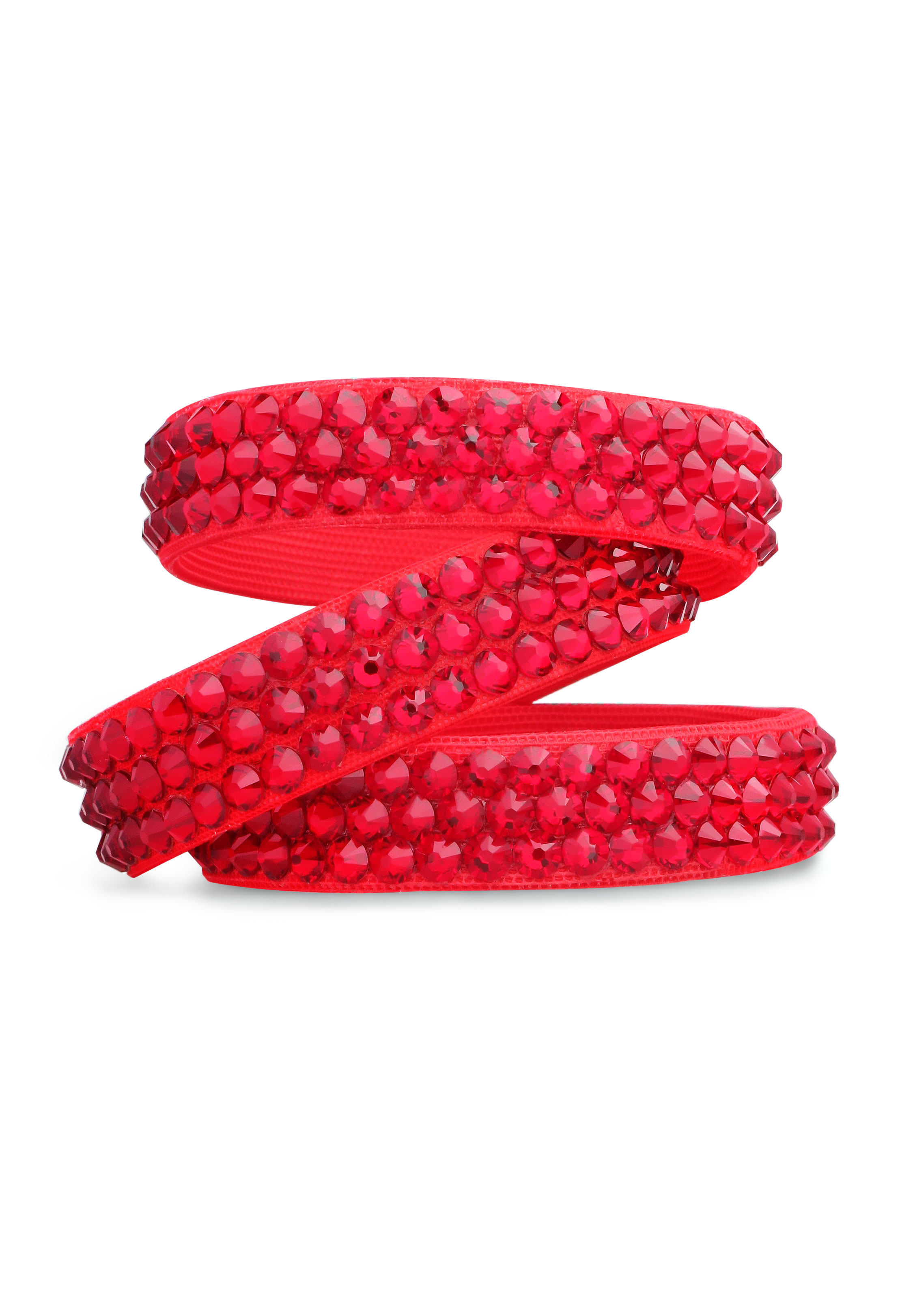 BeSparkled Light Siam 3 Row Rhinestone Bracelet (Single)-Light Siam