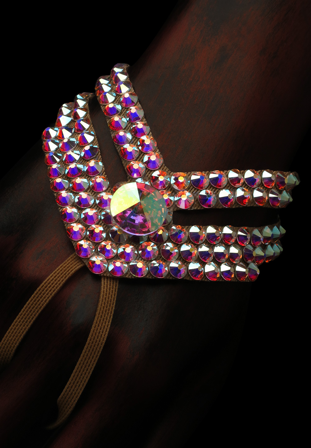 Bettina Rhinestone Hand Harness HH-103 -Crystal AB