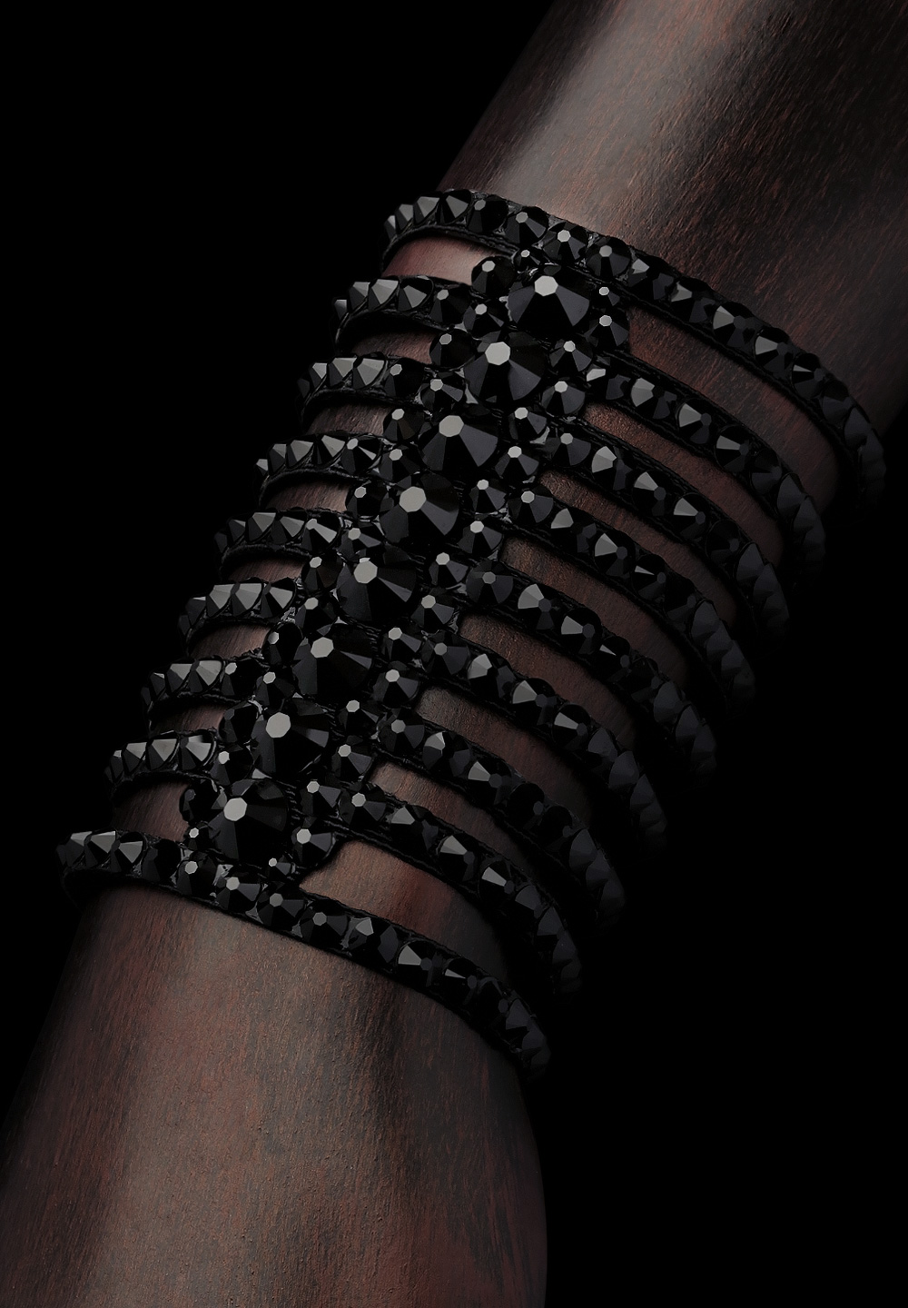 Bettina Rhinestone Bracelet BC-204 Jet-Jet