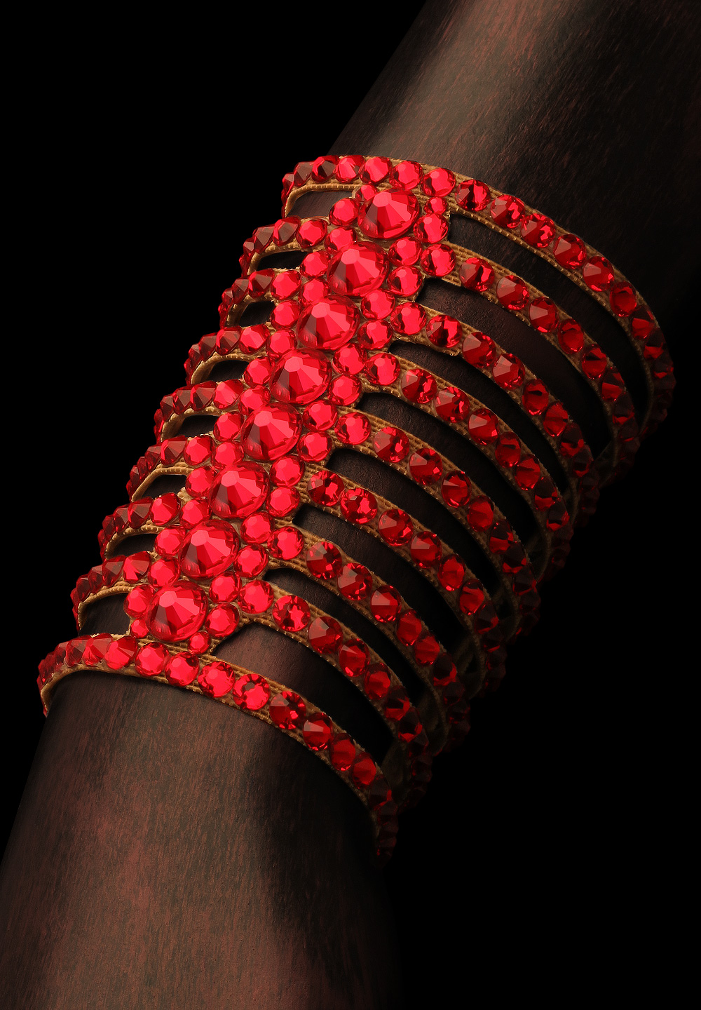 Bettina Rhinestone Bracelet BC-204 Light Siam-Light Siam