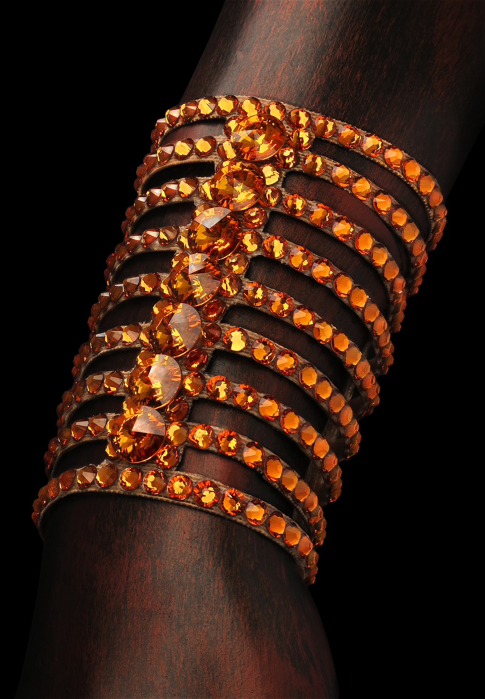 Bettina Rhinestone Bracelet BC-204 Topaz-Topaz