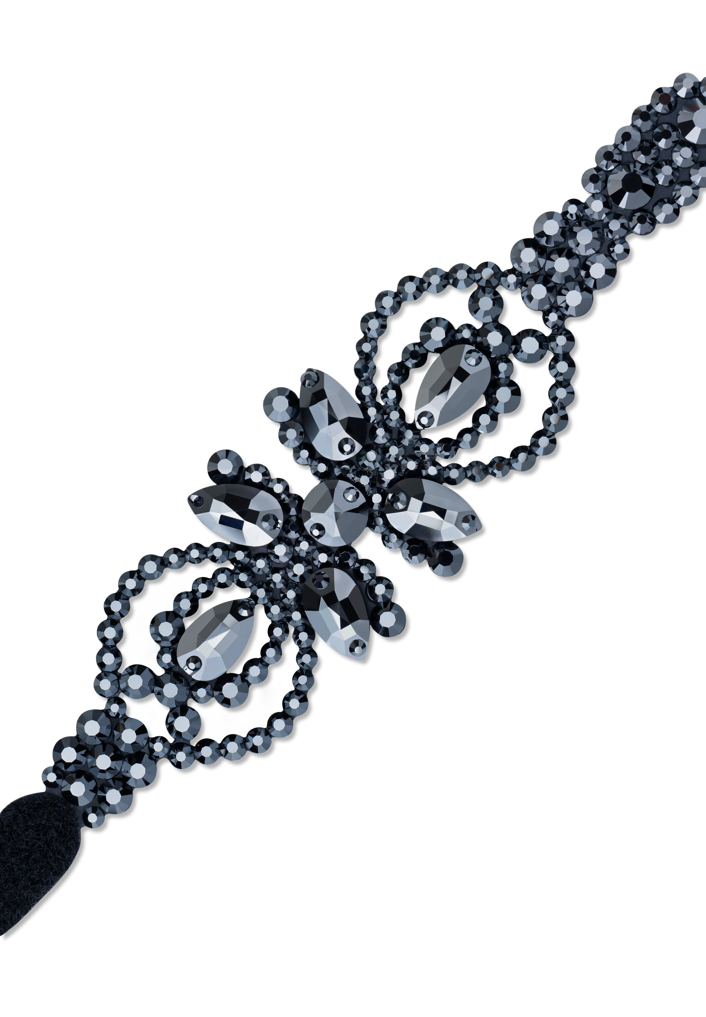 Bettina Rhinestone Bracelet BC-906-3-Jet Hematite