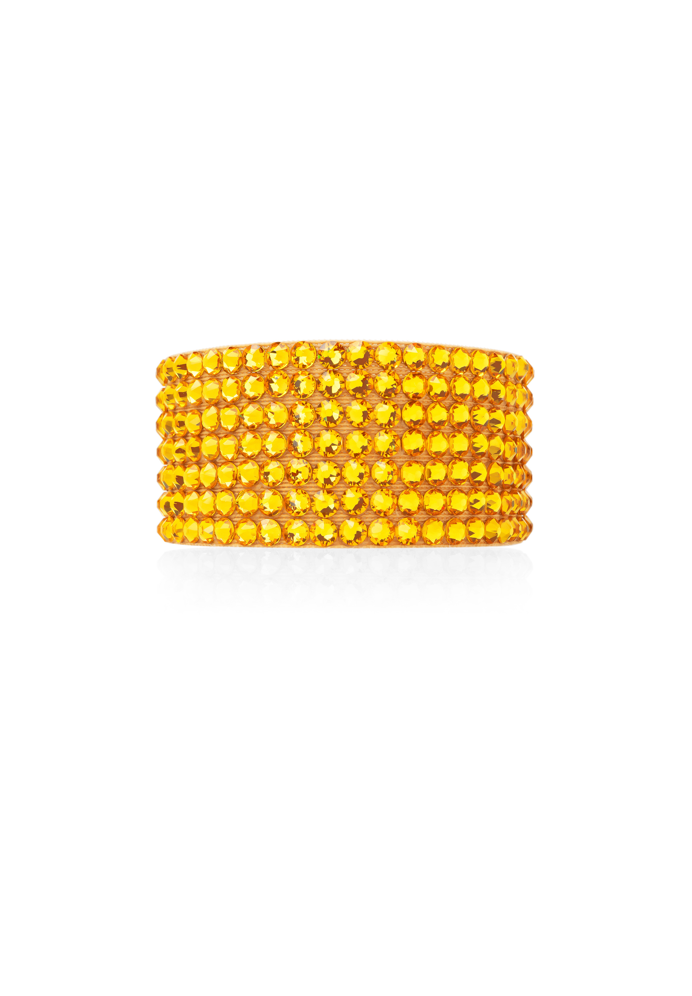 Sarika 7 Row Rhinestone Bracelet BC-655 Sunflower-Sunflower