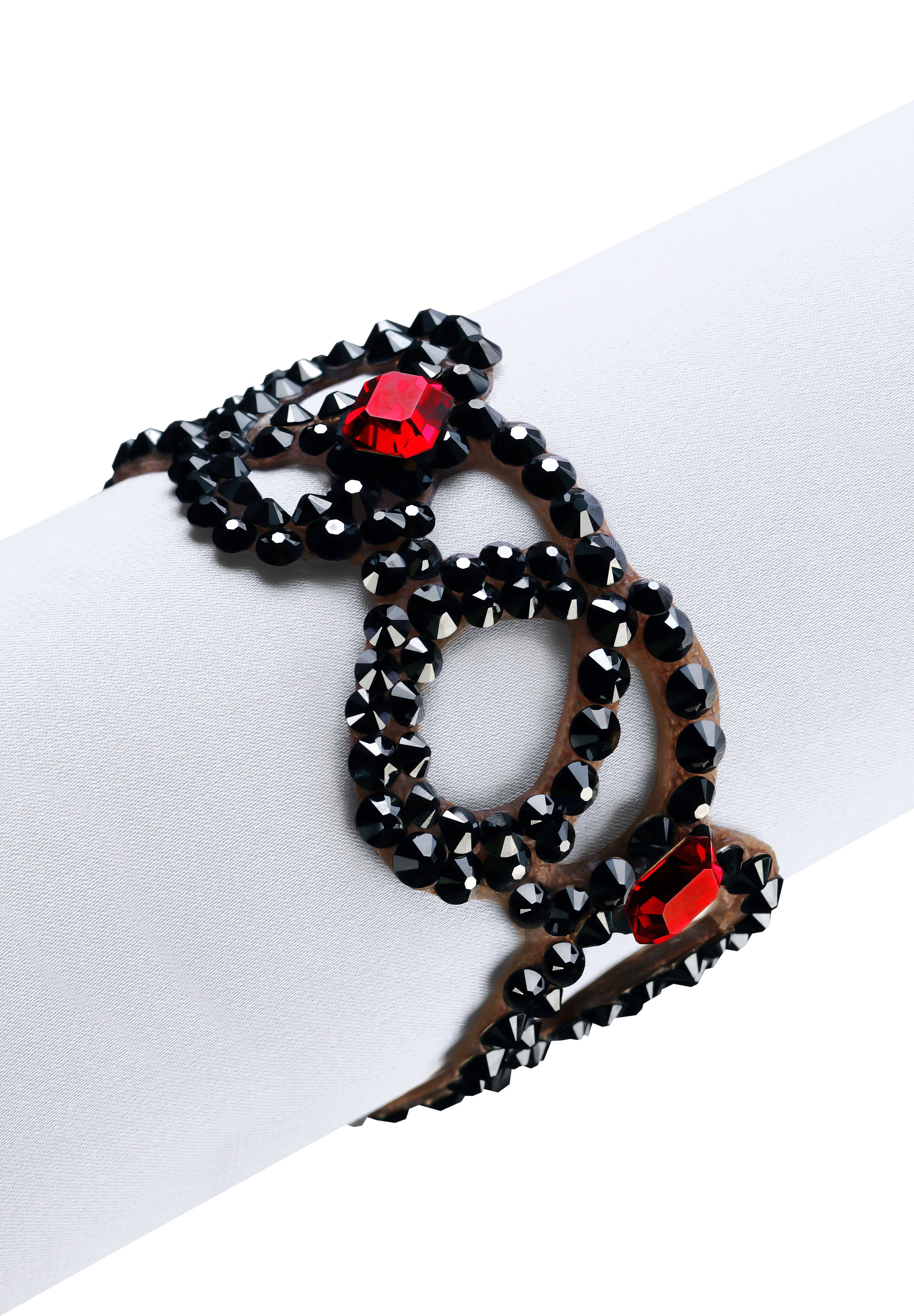 Zdenka Arko Jet Hematite Crystallized Bracelet BC11003-20-Jet Hematite