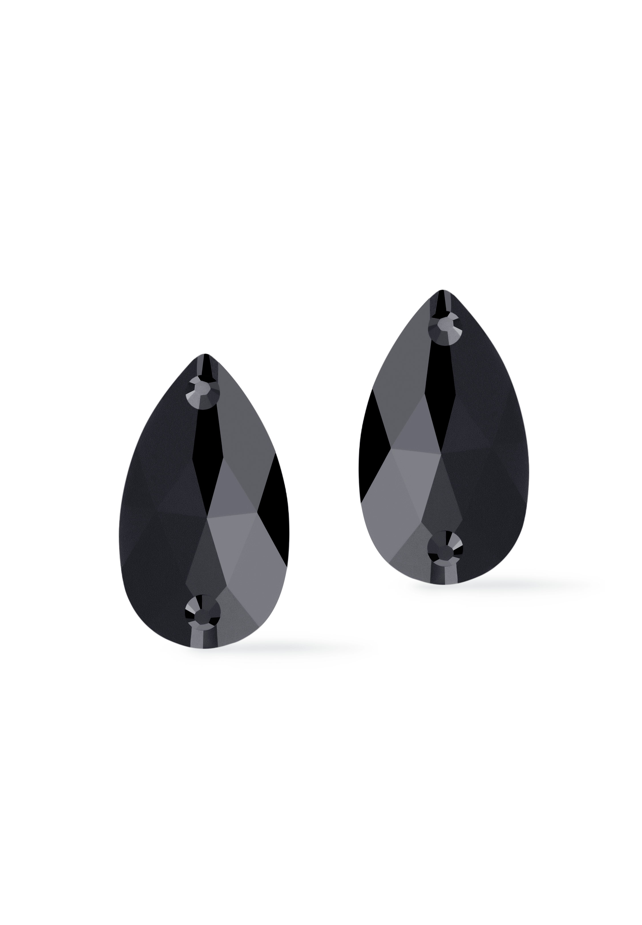 Crystal Tear Drop Earrings Jet 2524JT-Jet