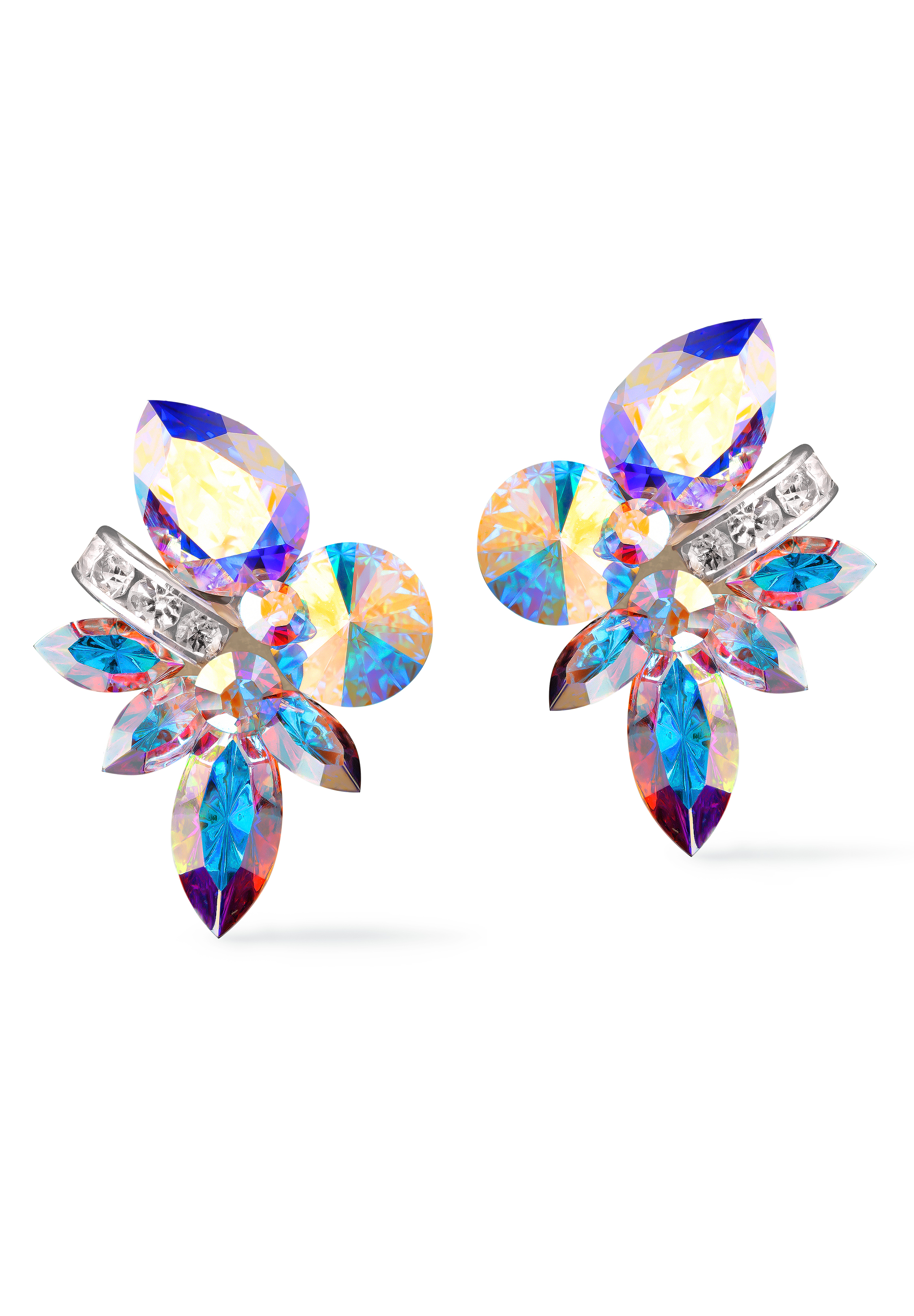Rhinestone Earring 203799 CAB-Crystal AB
