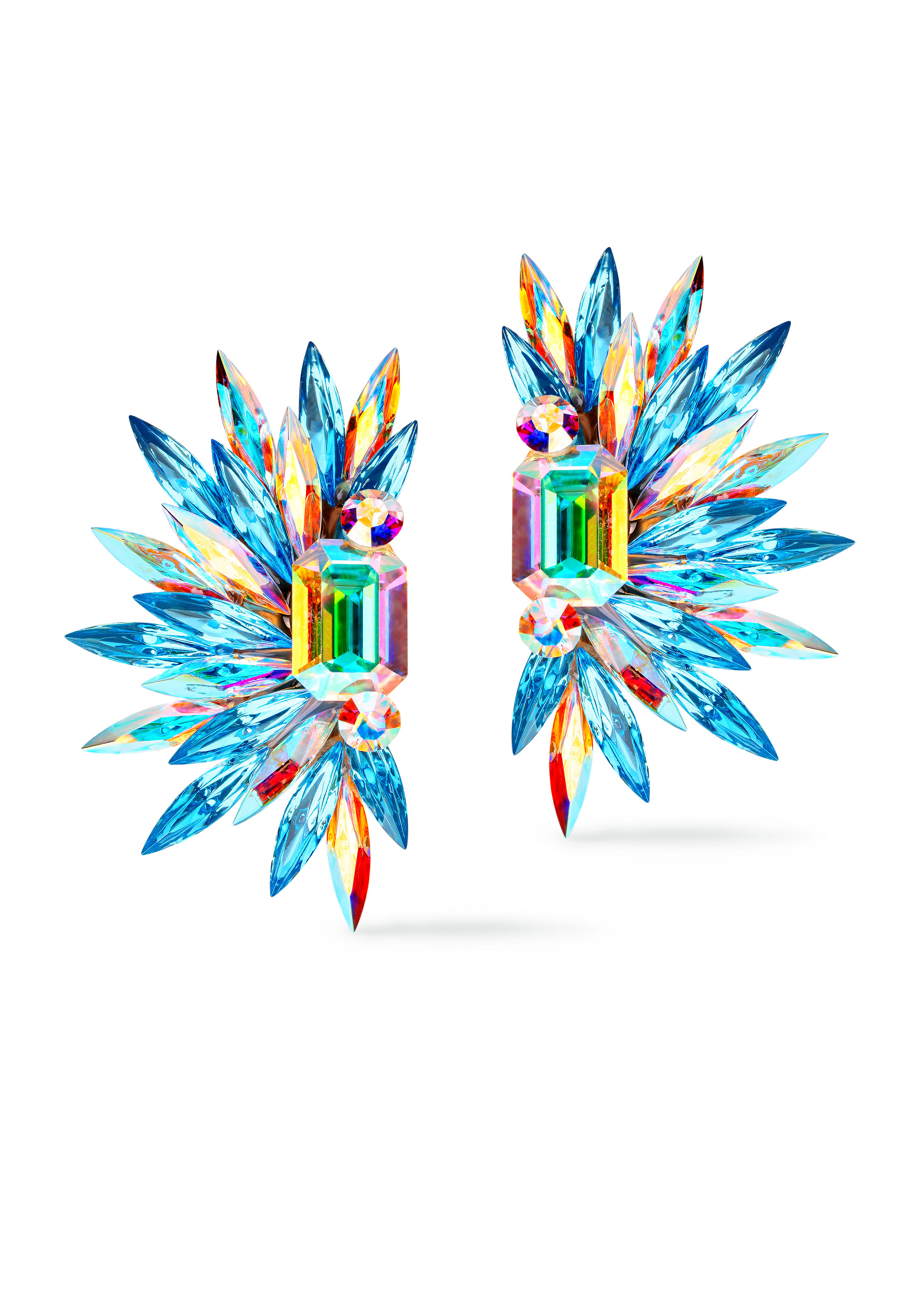 Rhinestone Earring 204131 AQ-Aquamarine