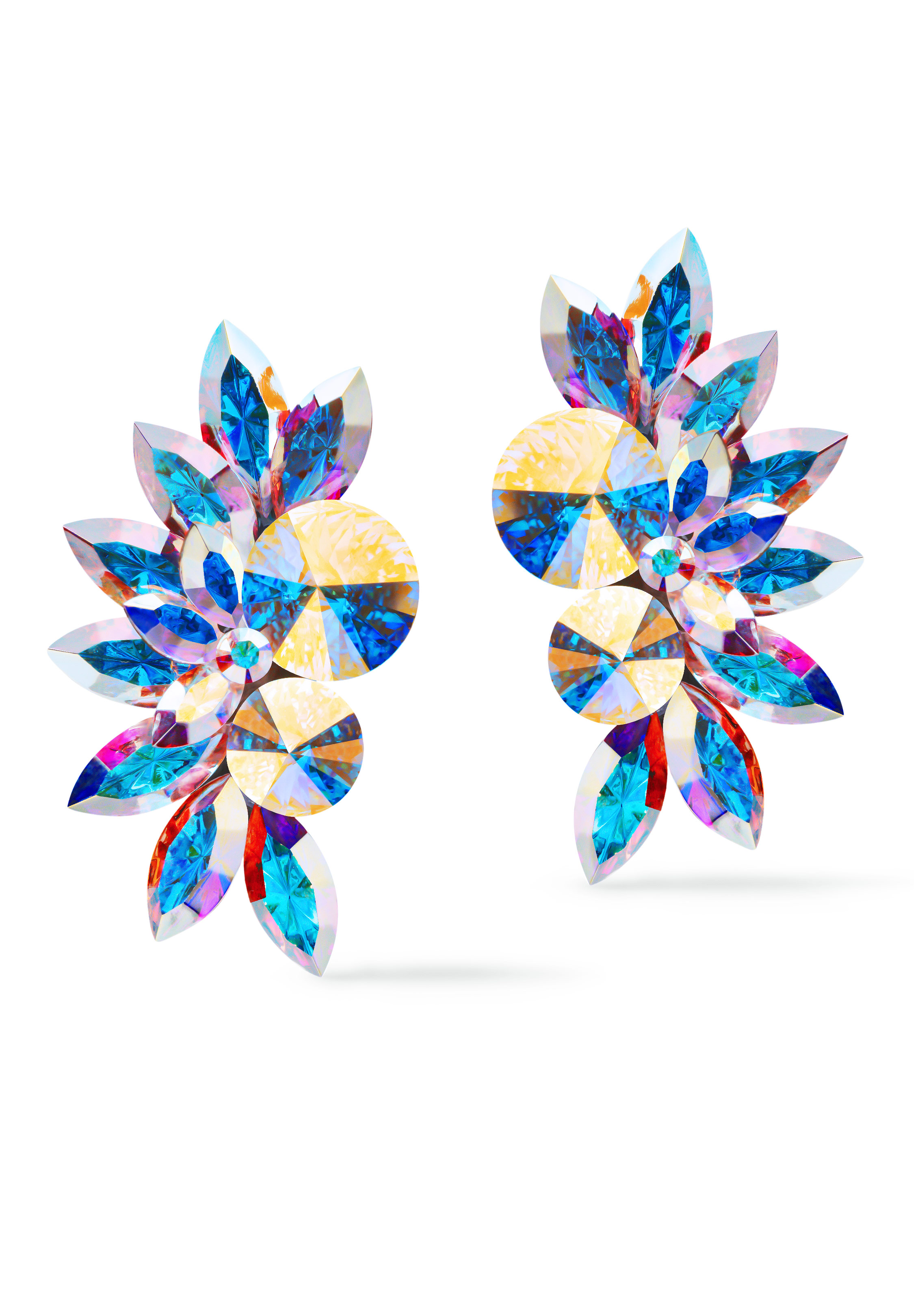 Rhinestone Earring 204164 CAB-Crystal AB