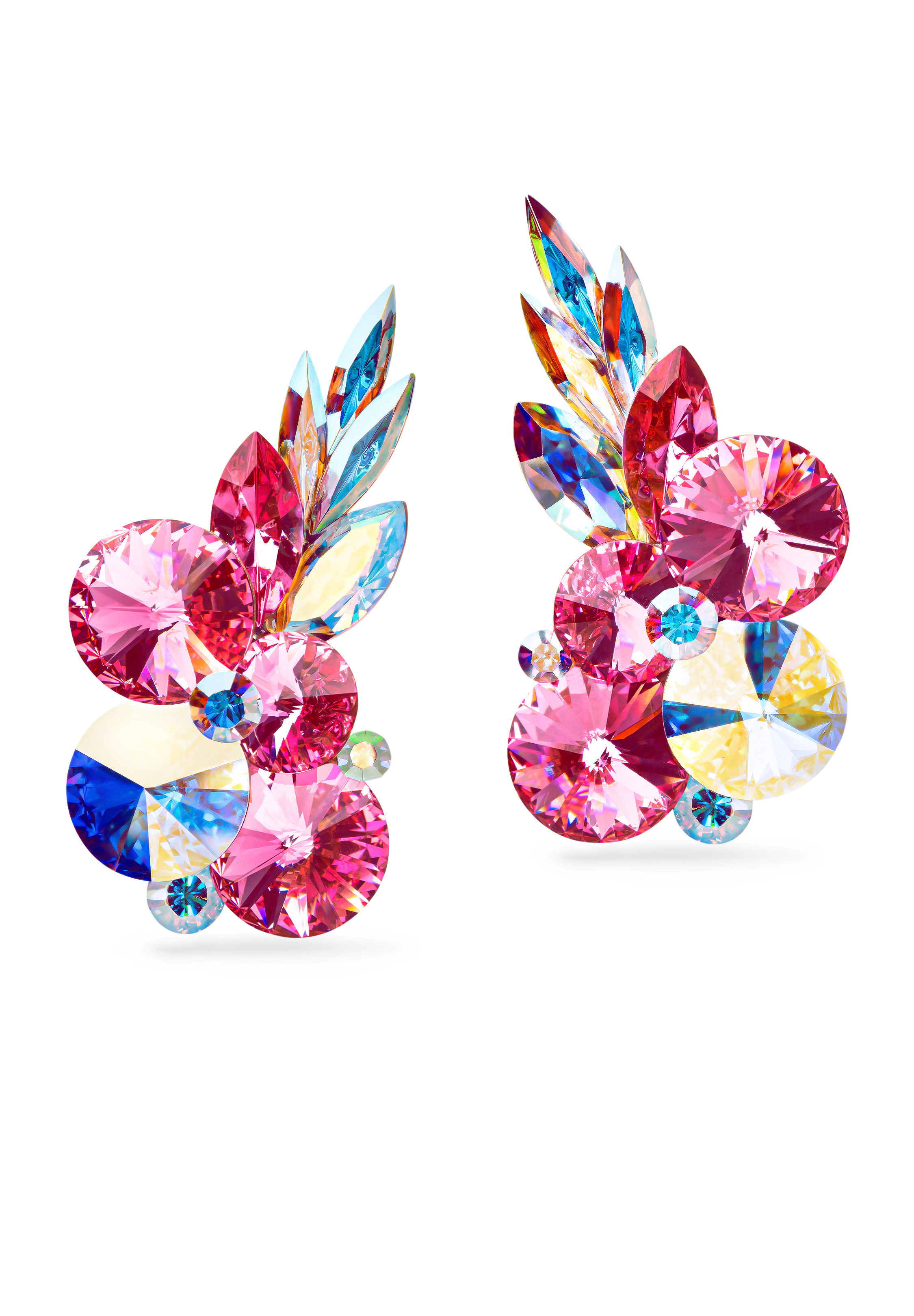 Rhinestone Earring 204165 RC-Rose