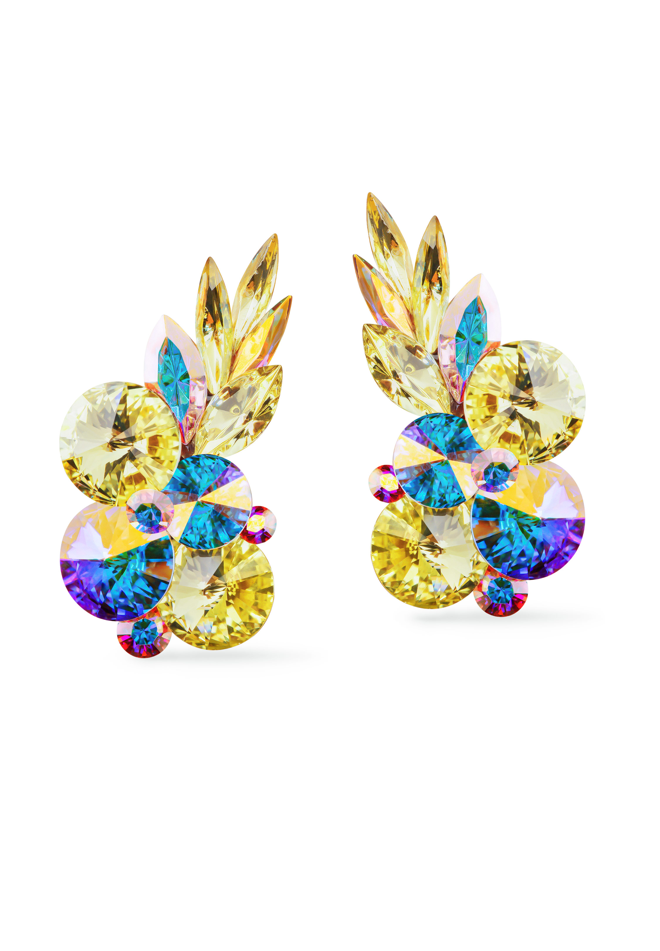 Rhinestone Earring 204165 JQCAB-Jonquil / Crystal AB