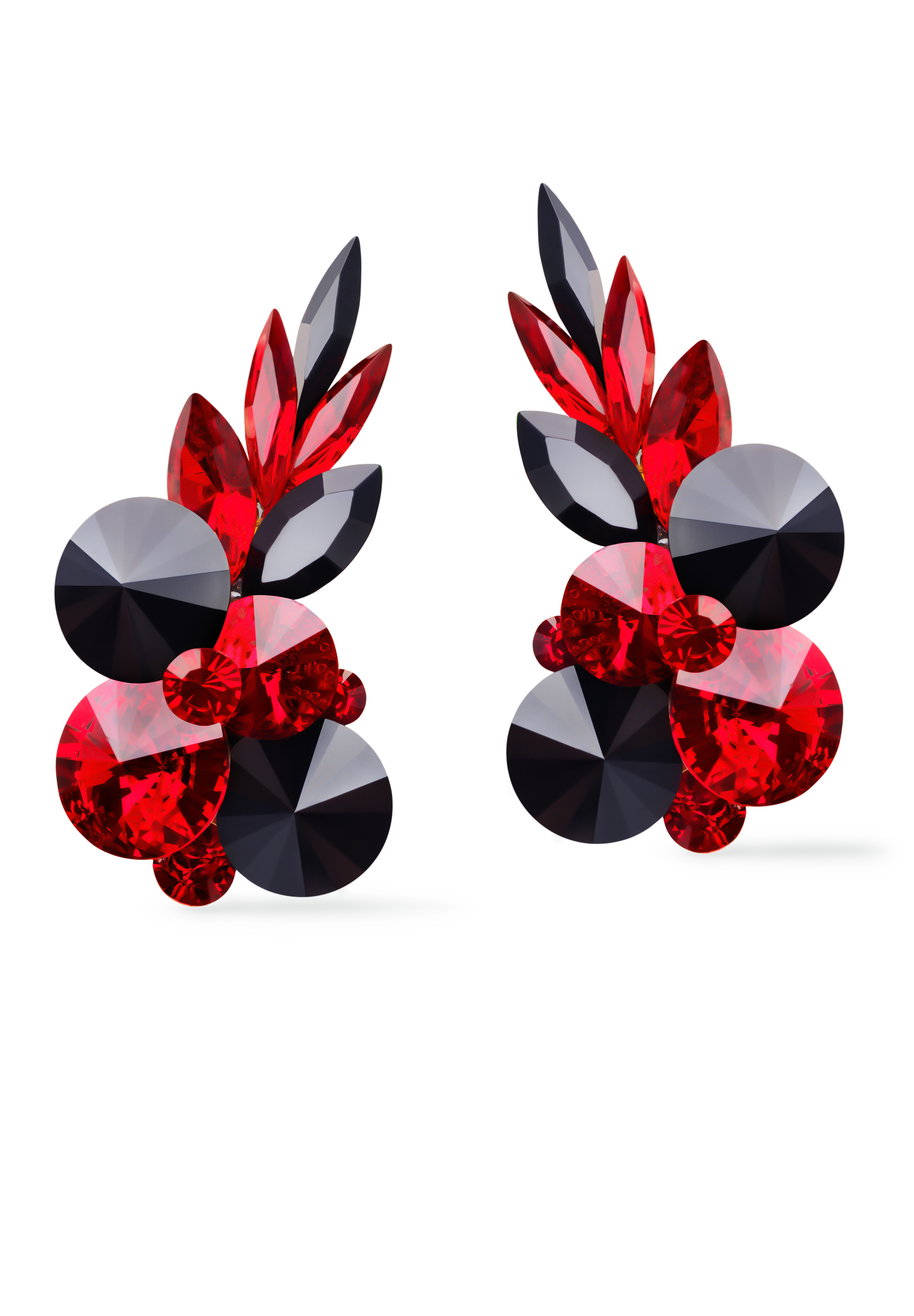 Rhinestone Earring 204165 SMJT-Siam / Jet