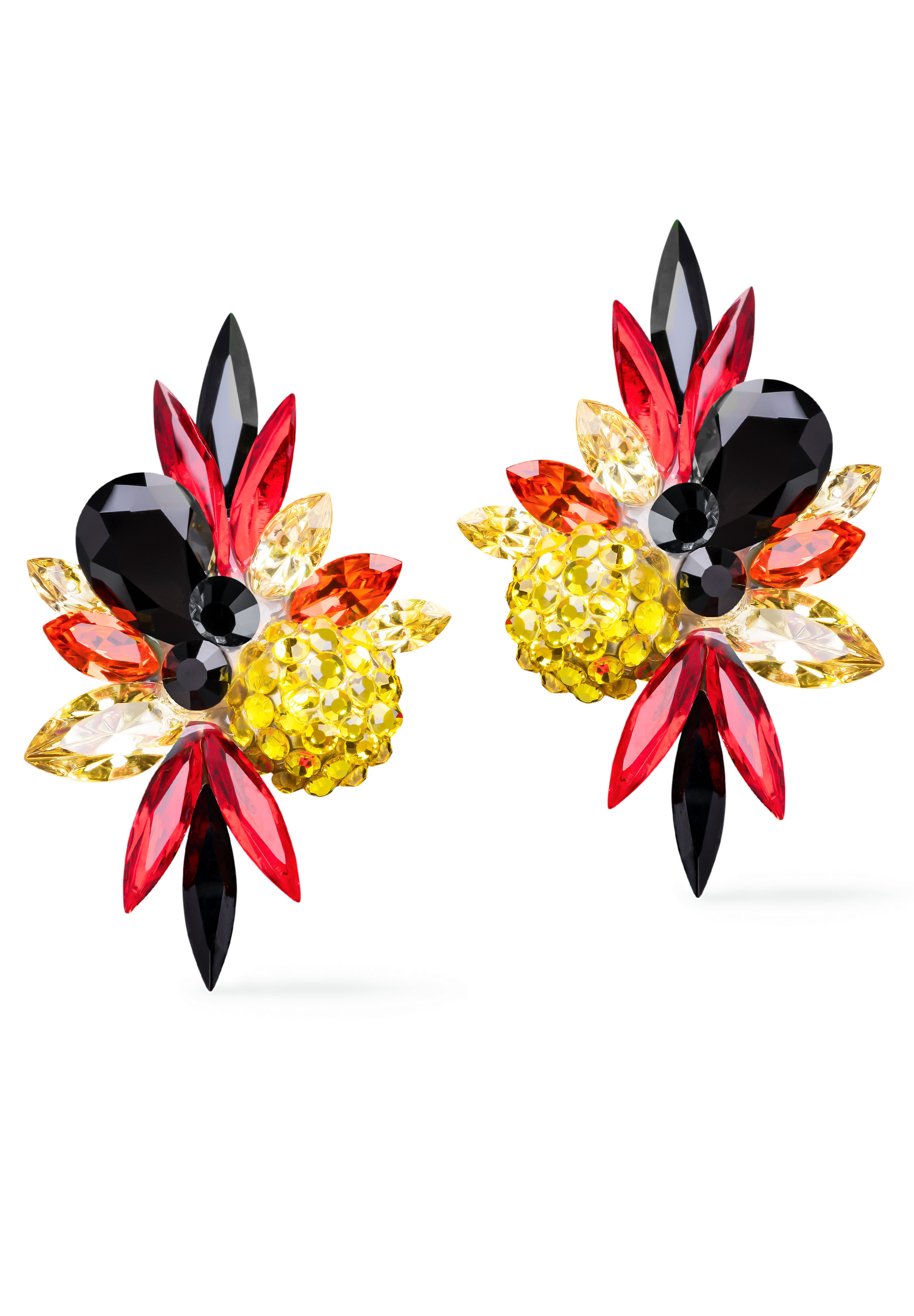 Rhinestone Earring 204168 CRJT-Citrine / Jet