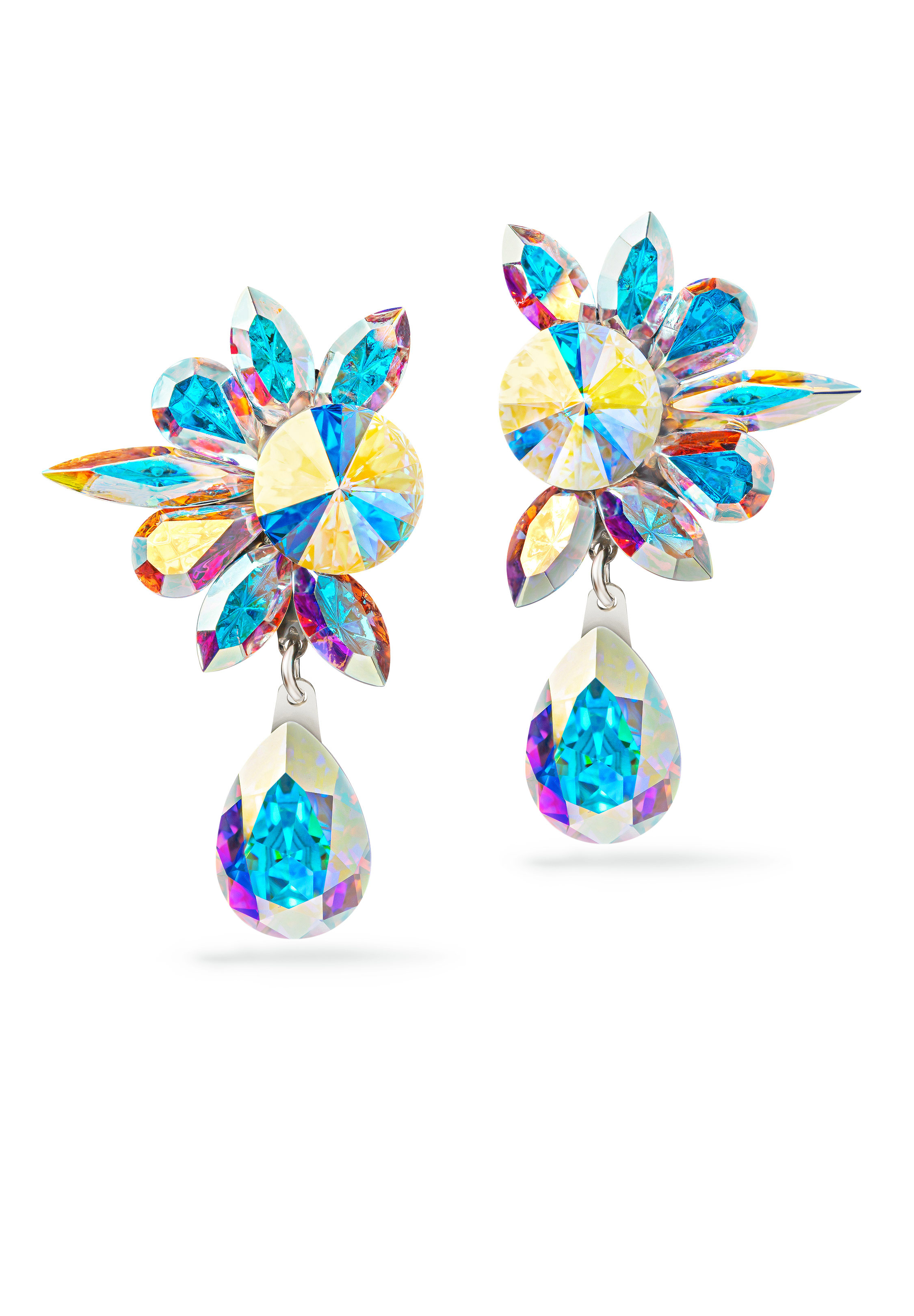 Rhinestone Earring 204202 CAB-Crystal AB