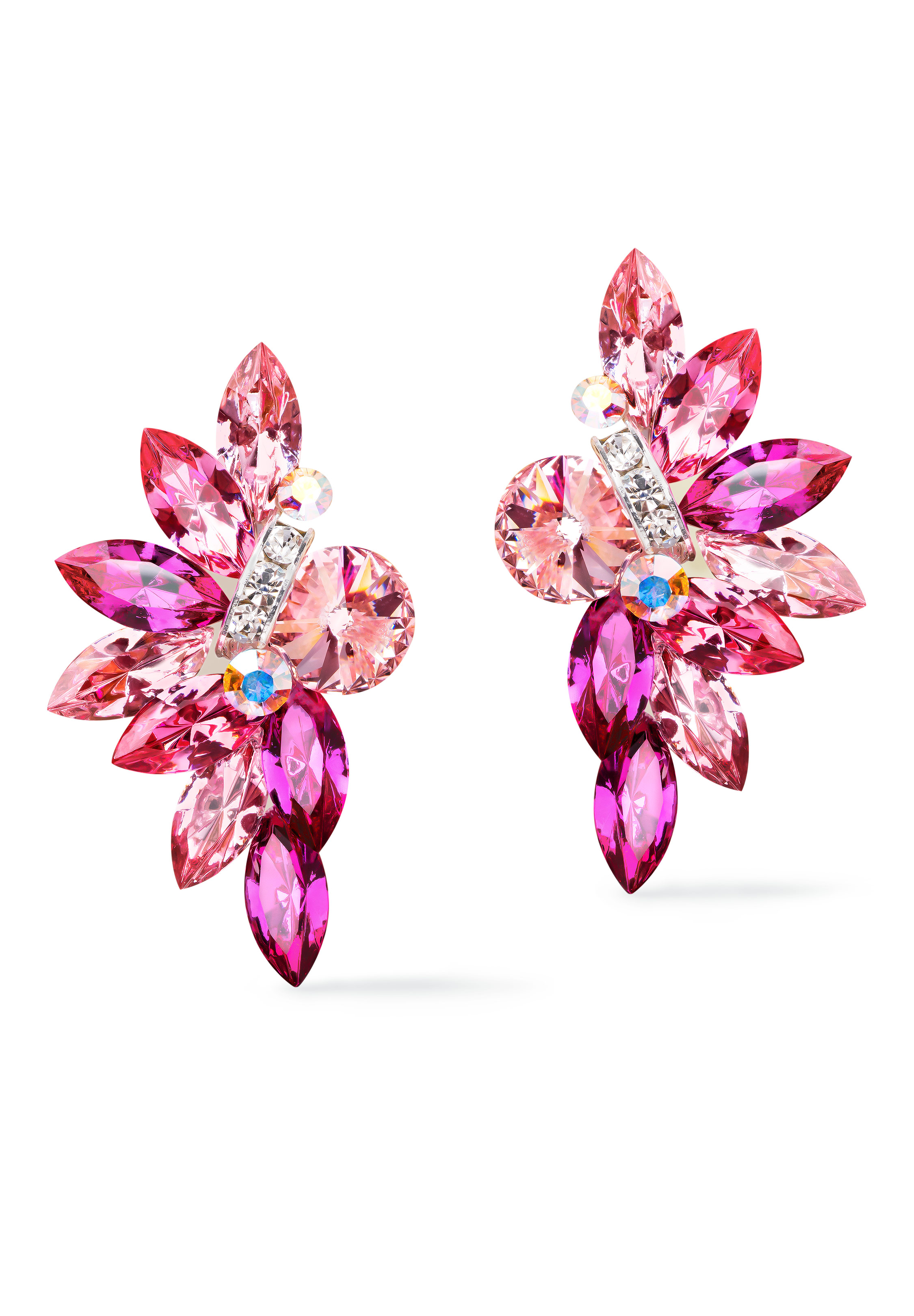 Rhinestone Earring 2049 FC-Fuchsia