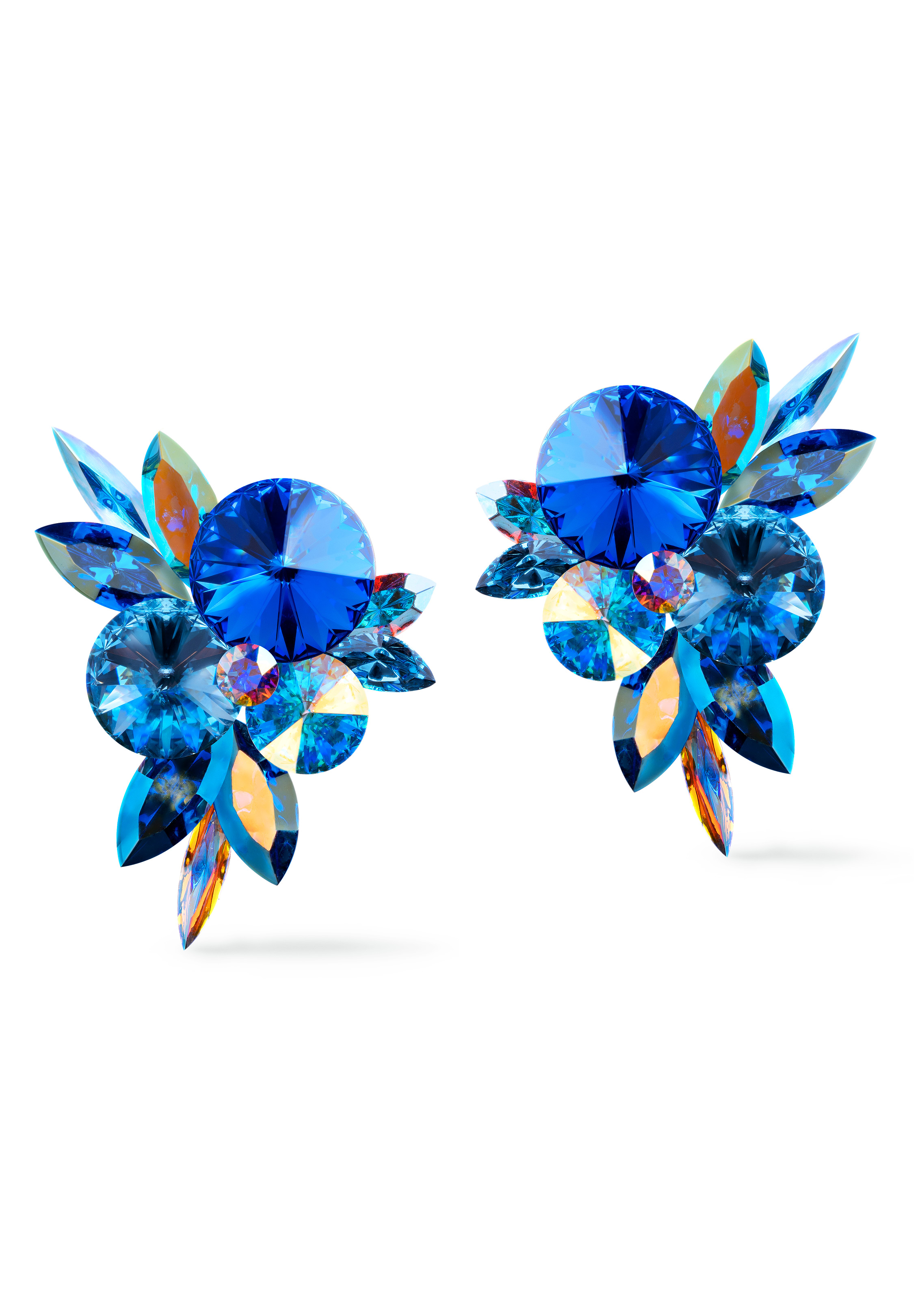 Rhinestone Earring 2070 BZSP-Blue Zircon / Sapphire