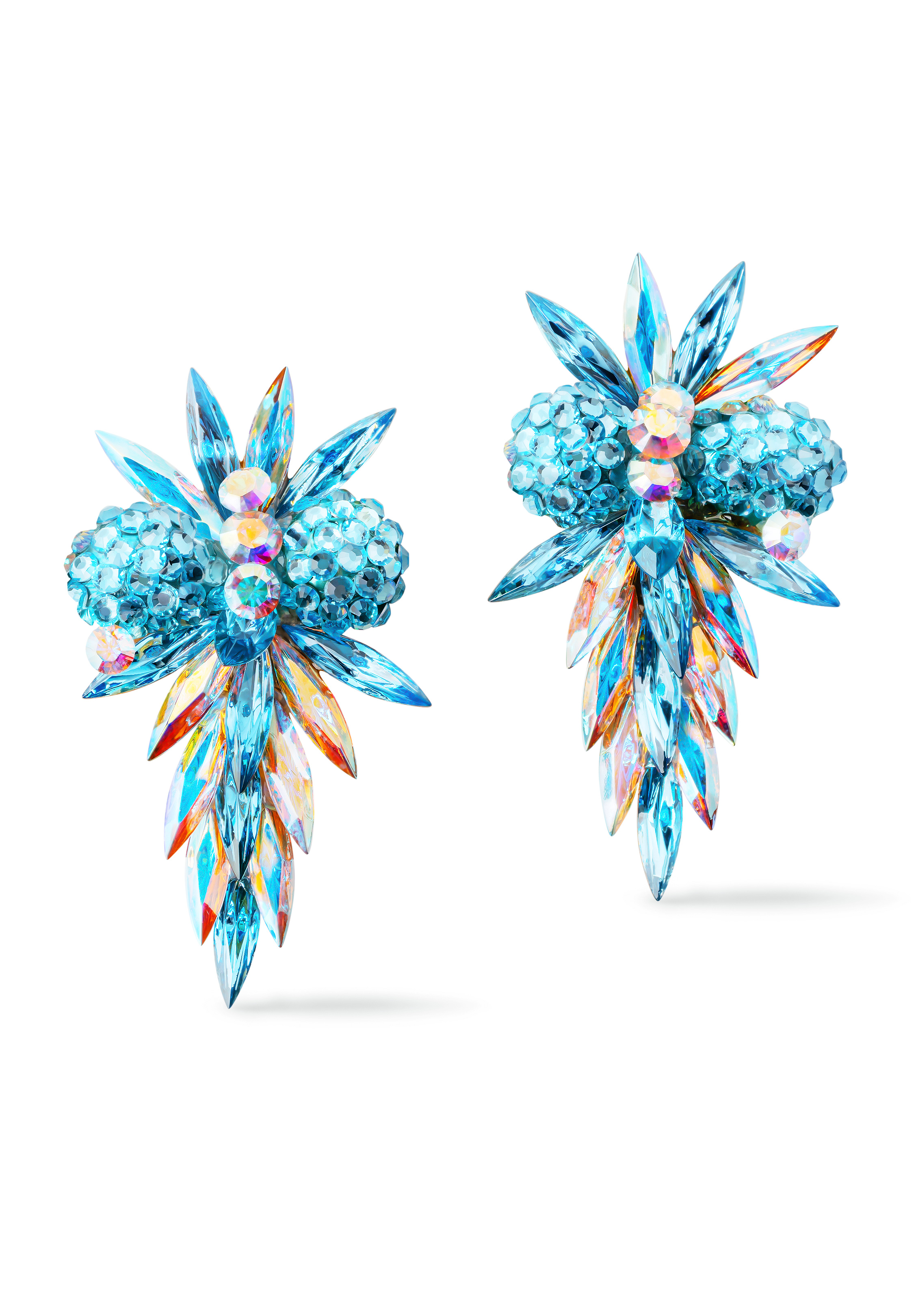 Rhinestone Earring 2074 AQCAB-Aquamarine