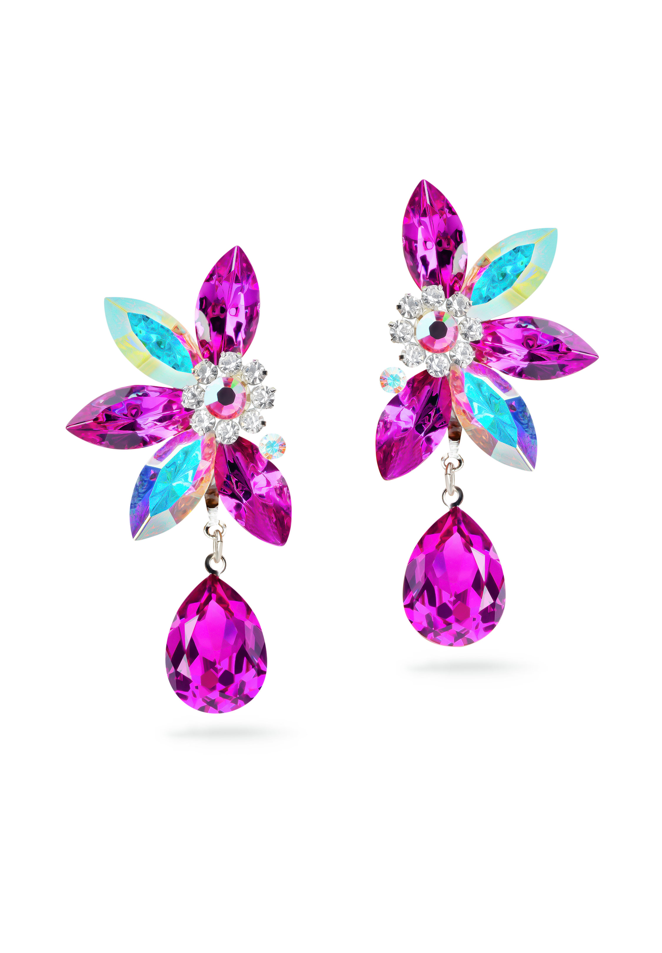 Rhinestone Earring 2120 FC-Fuchsia
