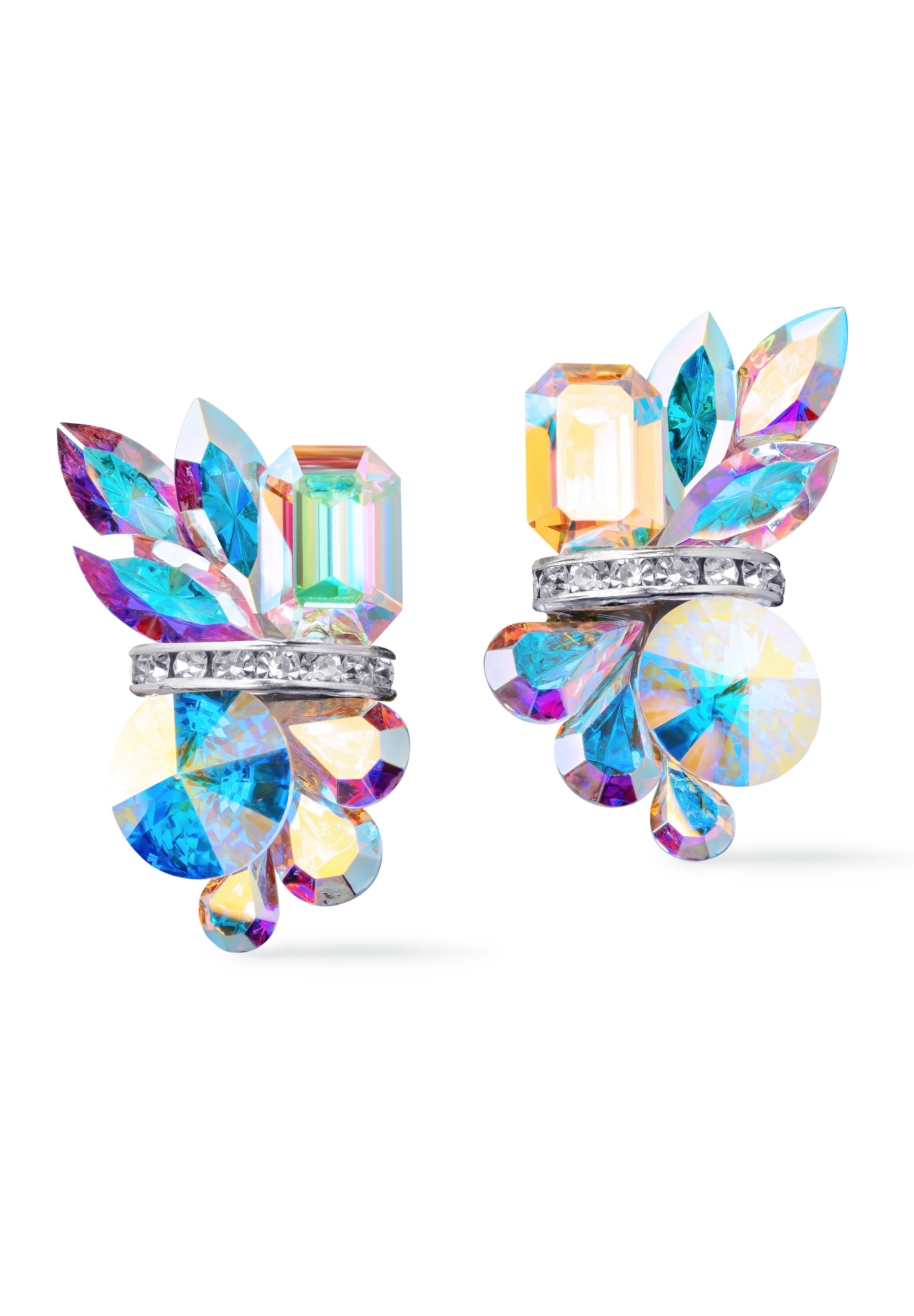 Rhinestone Earring 2124 CAB-Crystal AB