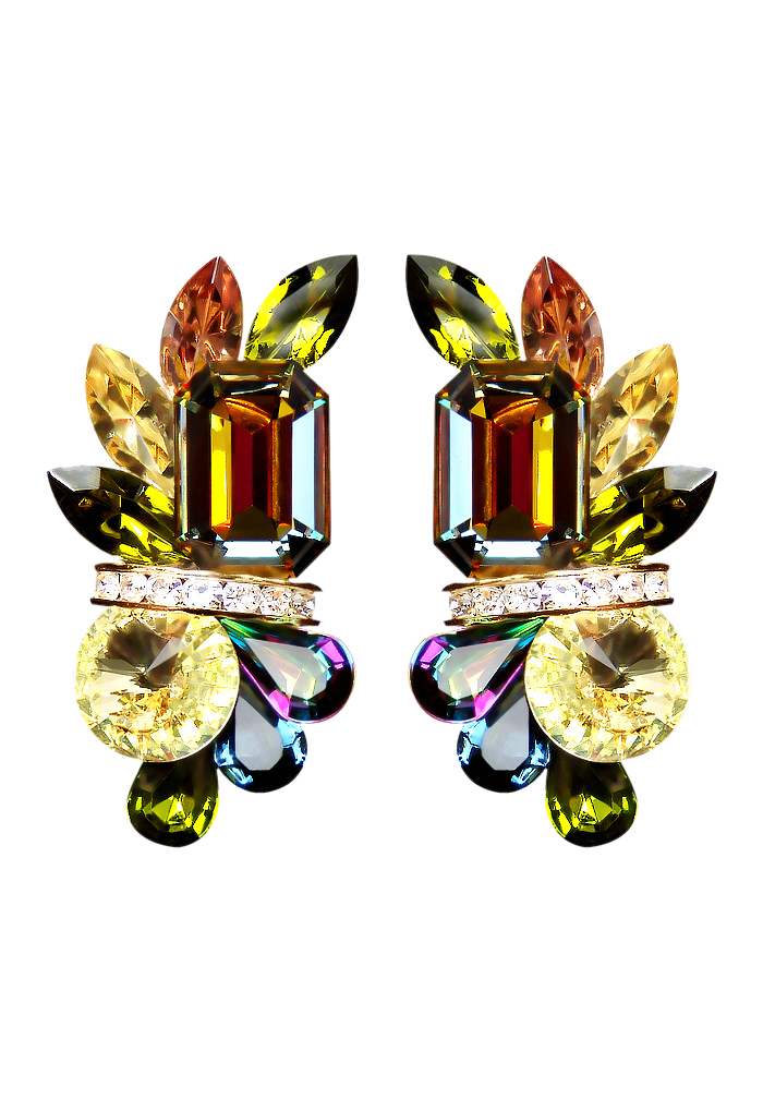 Rhinestone Earring 2124 LCTJQ-Light Colorado Topaz