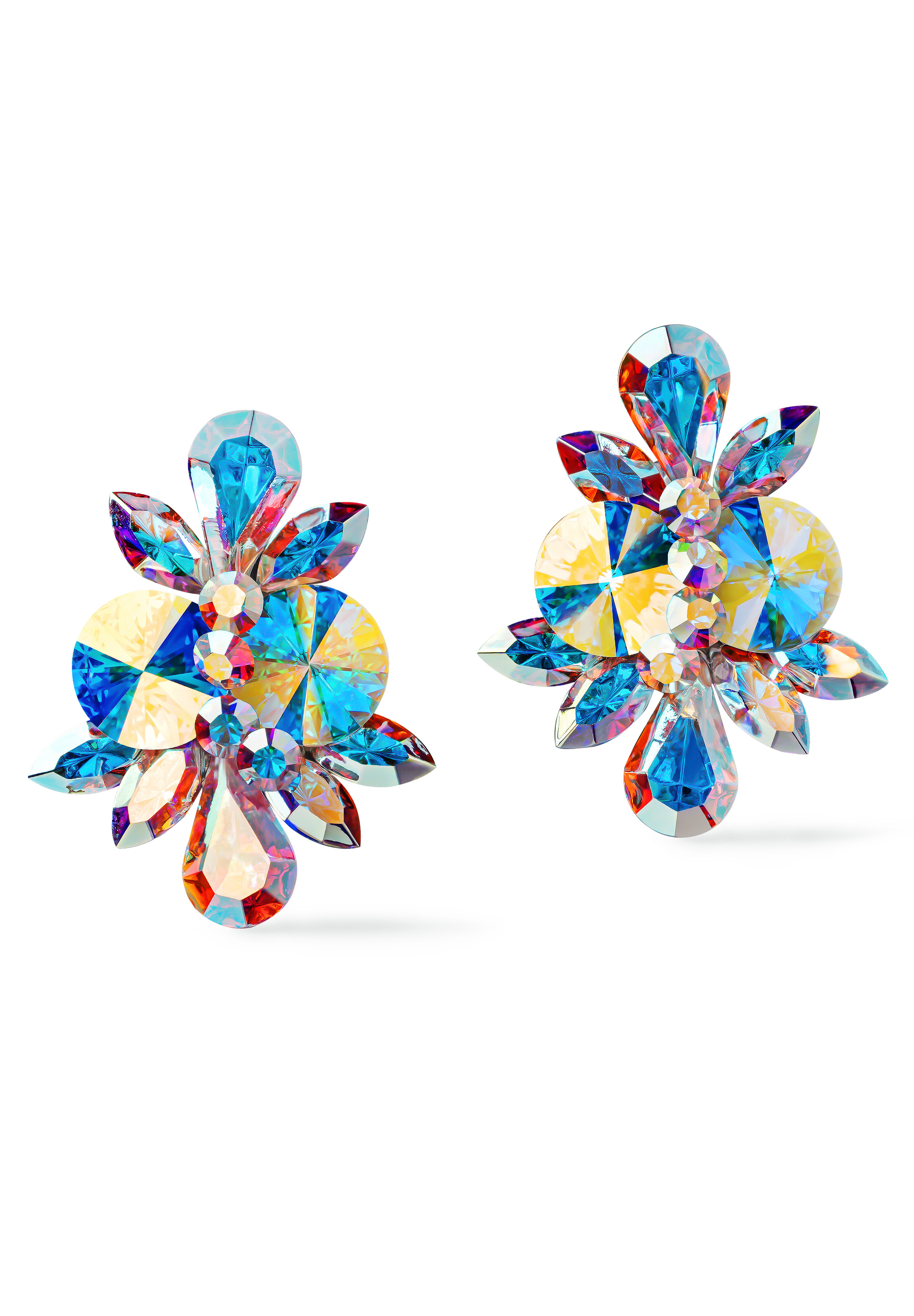 Rhinestone Earring 810397 CAB-Crystal AB