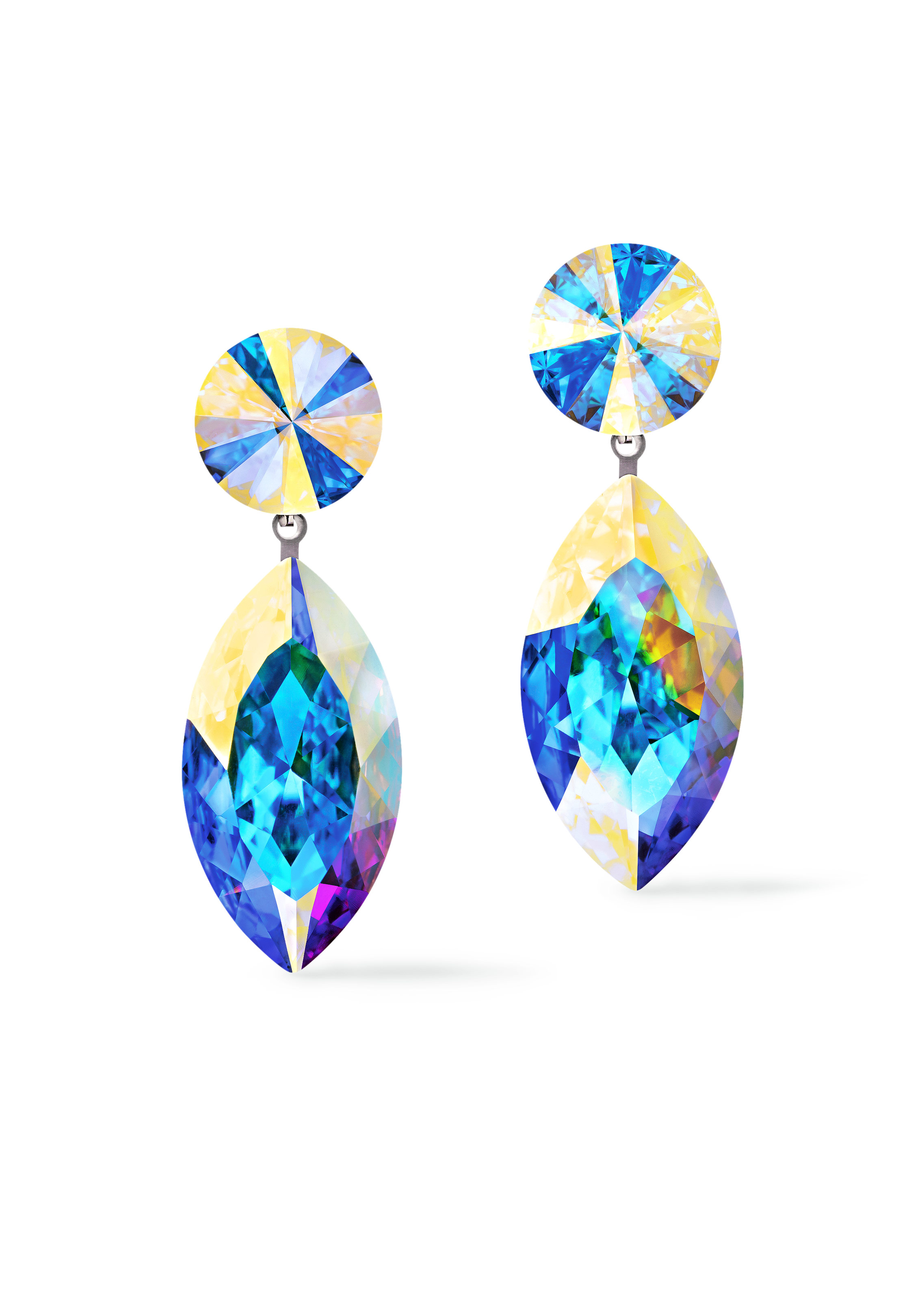 Rhinestone Earring 810389 CAB-Crystal AB