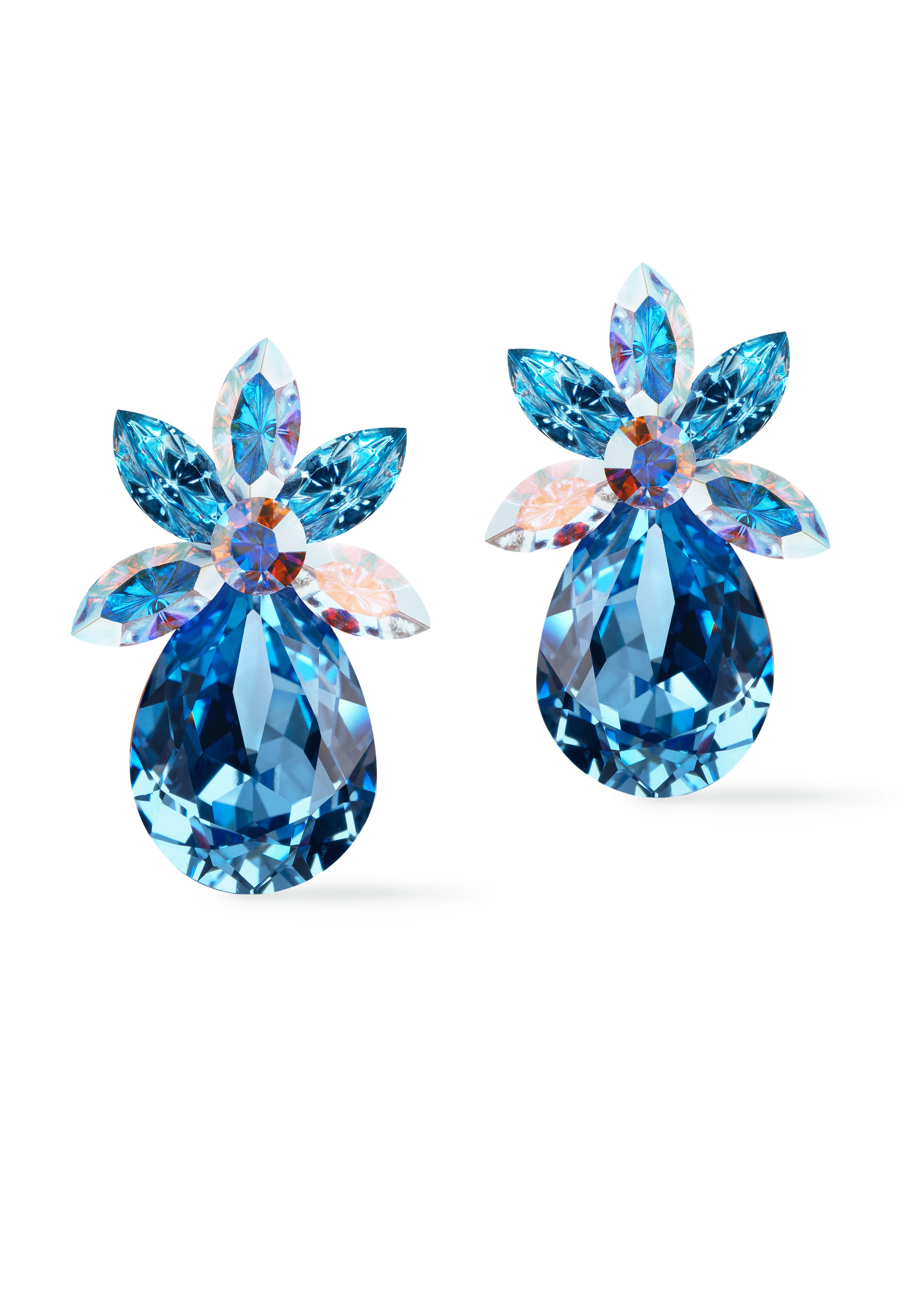 Rhinestone Earring 810403 AQ-Aquamarine