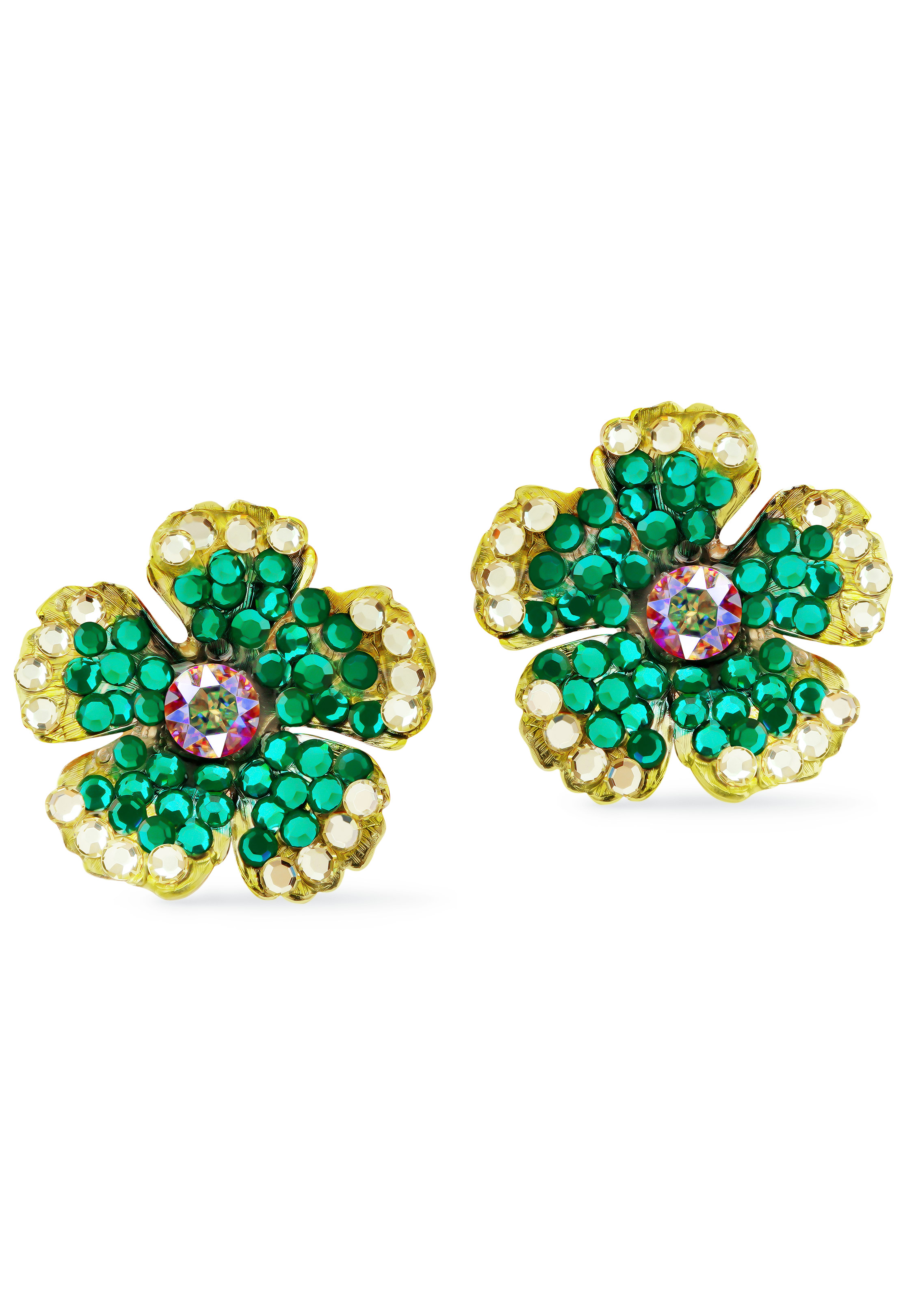 Rhinestone Earring CE50 EM-Emerald
