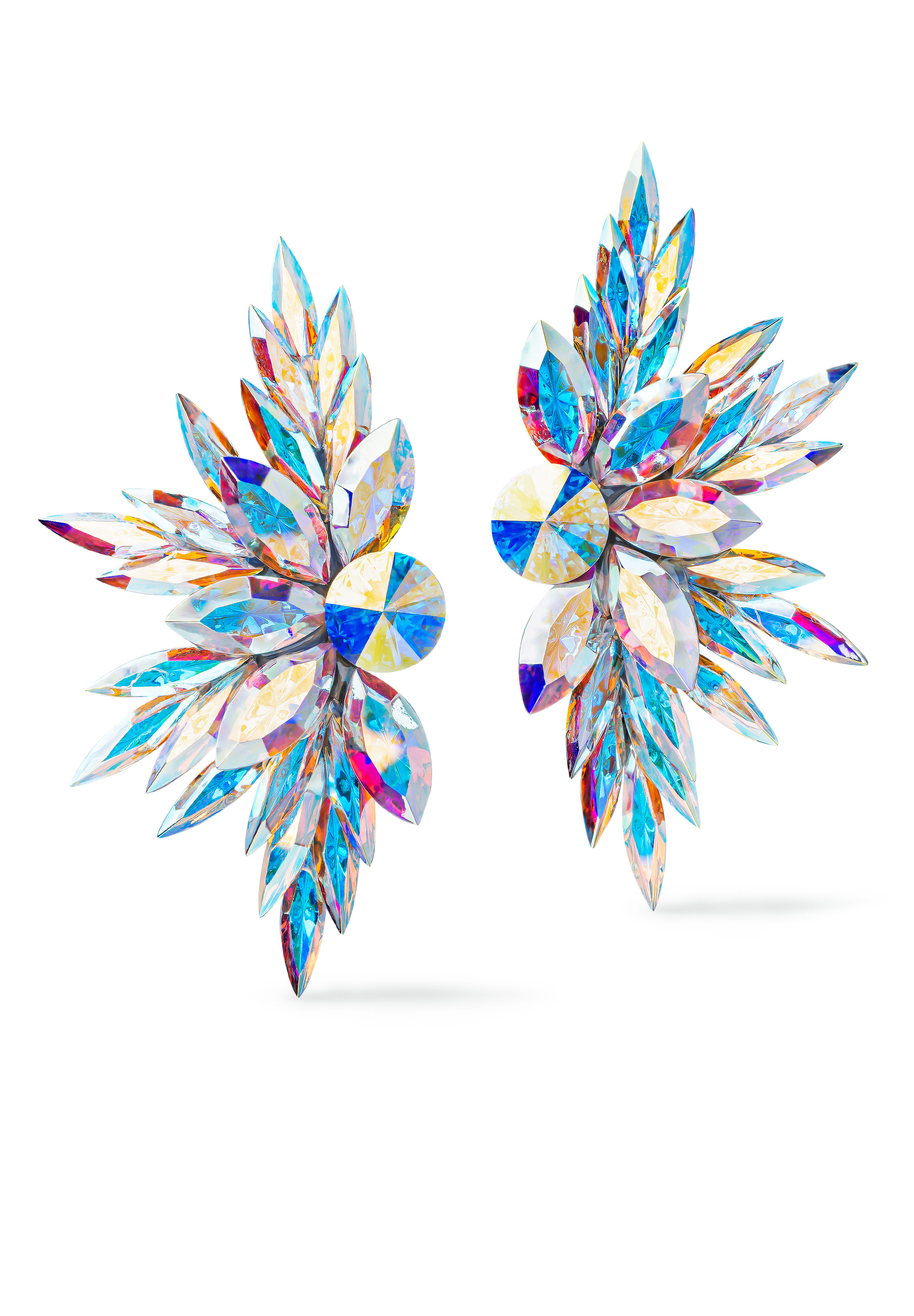 Rhinestone Earring CH05 CAB-Crystal AB