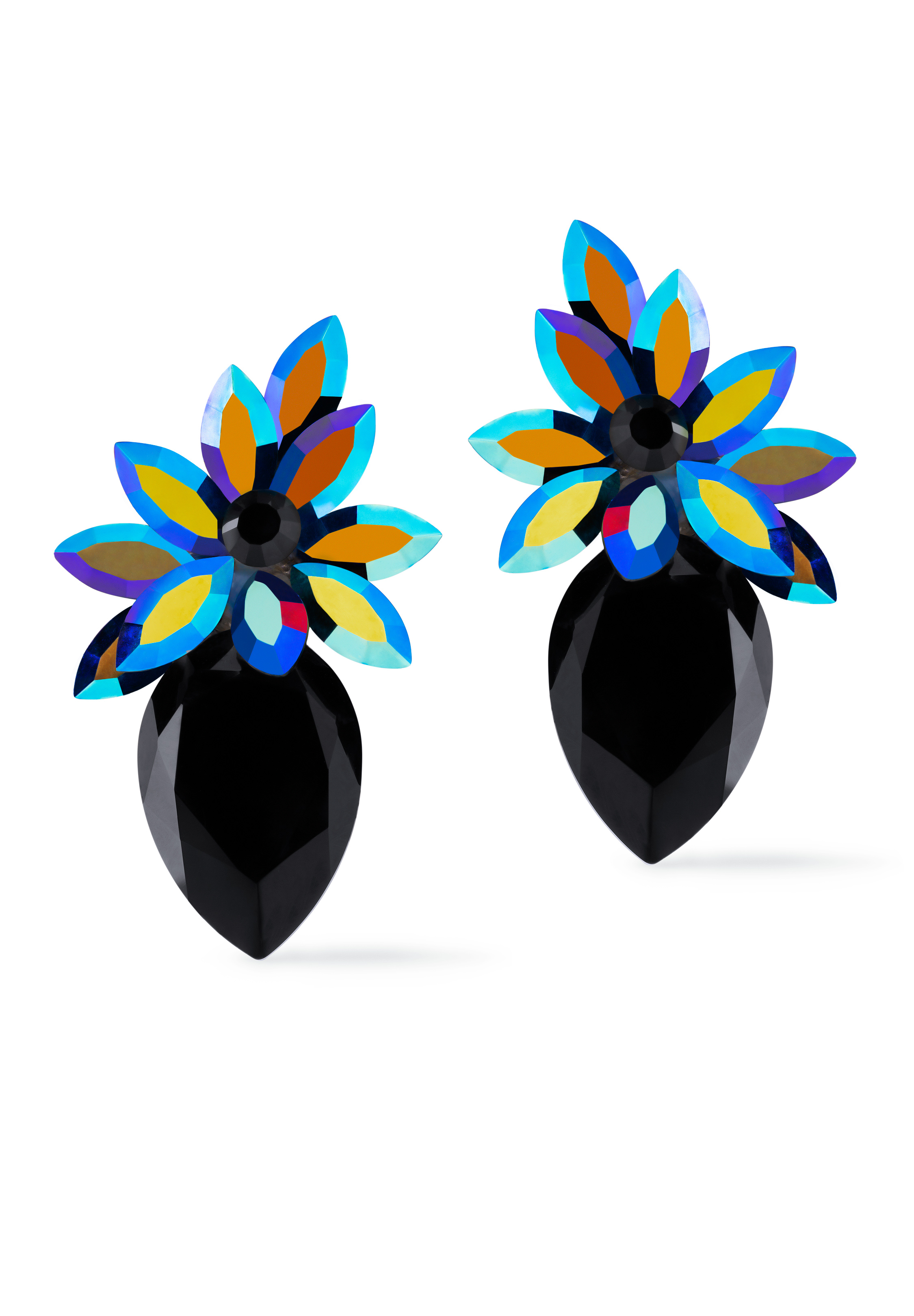 Rhinestone Earring CH19 JTJTAB-Jet / Jet AB