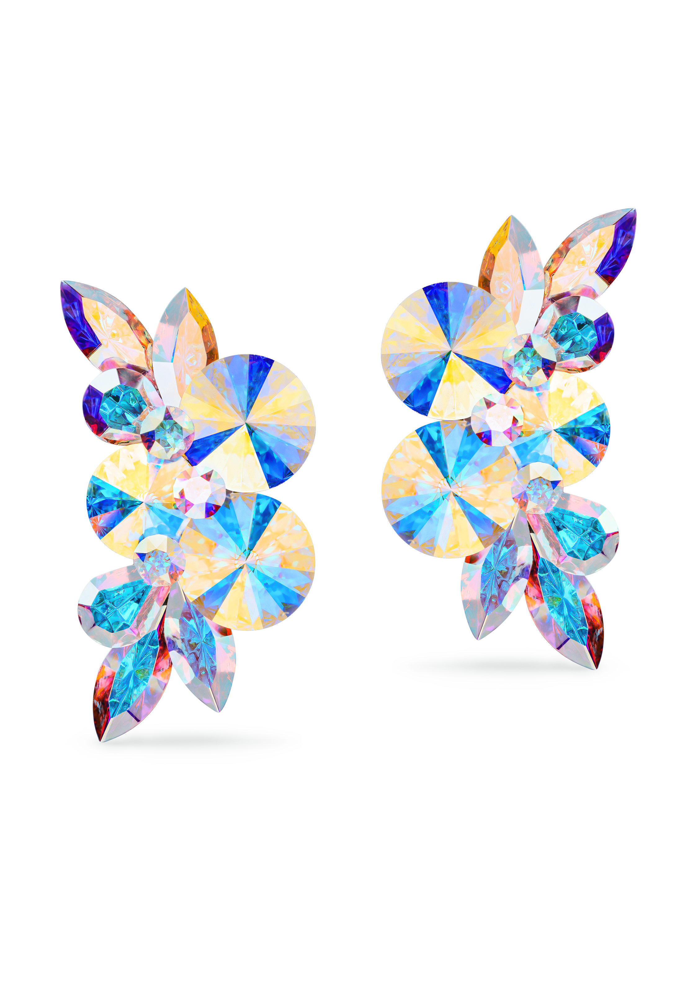 Rhinestone Earring CH22 CAB-Crystal AB
