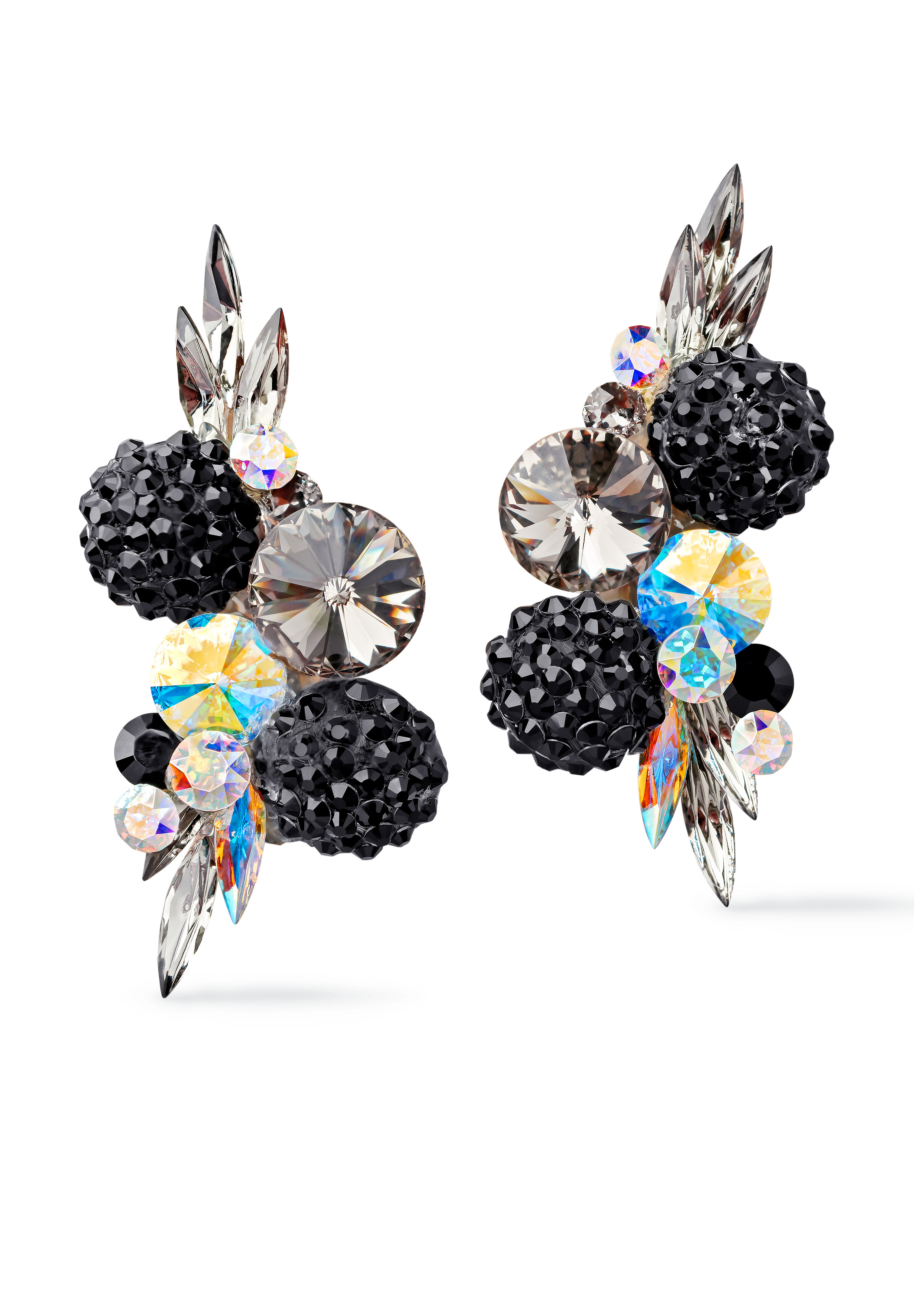 Rhinestone Earring CH64 JTBD-Jet / Black Diamond