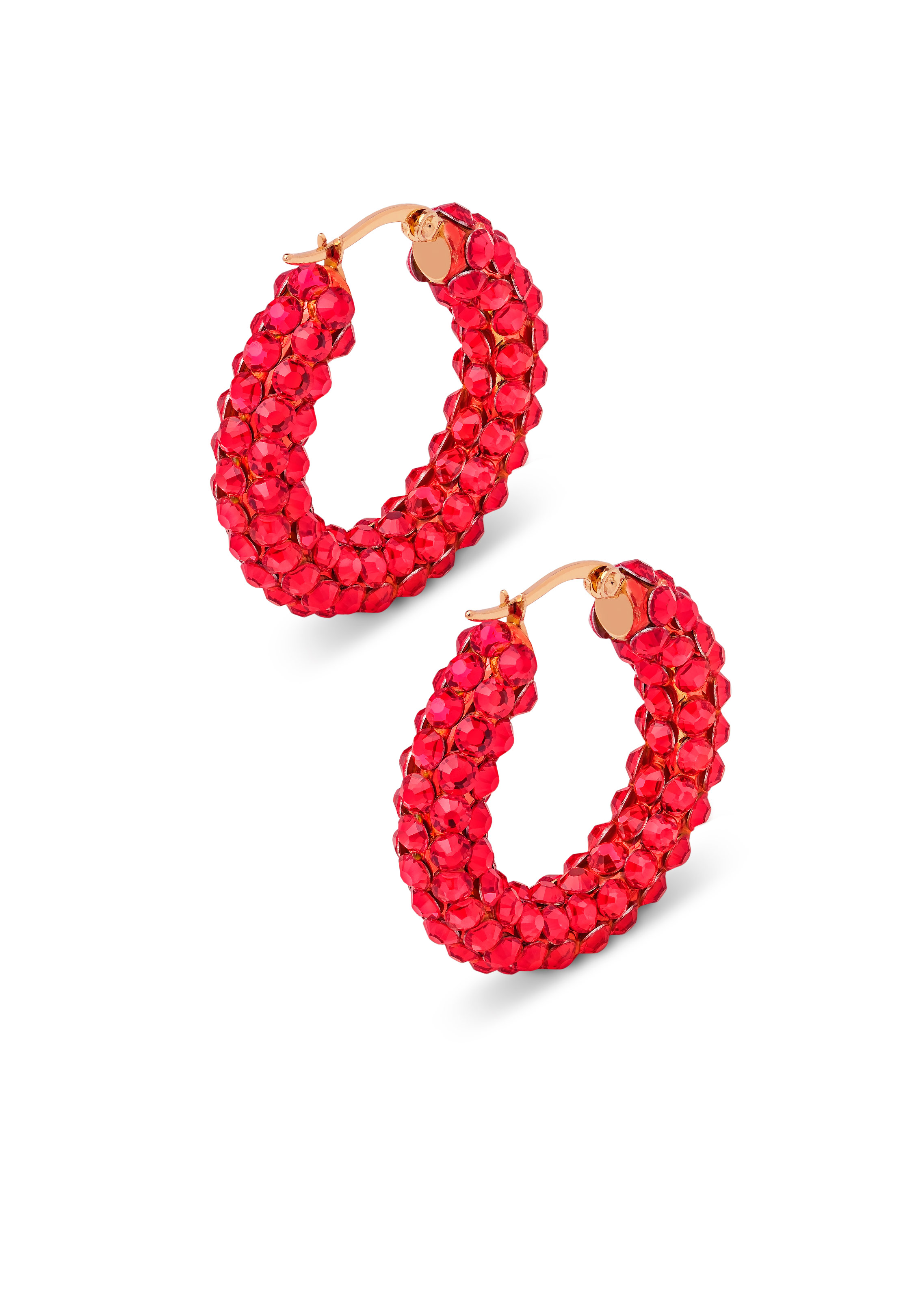 Euphoric Shine Hoop Earrings-S (1.25 x 1.25 inch)-Light Siam