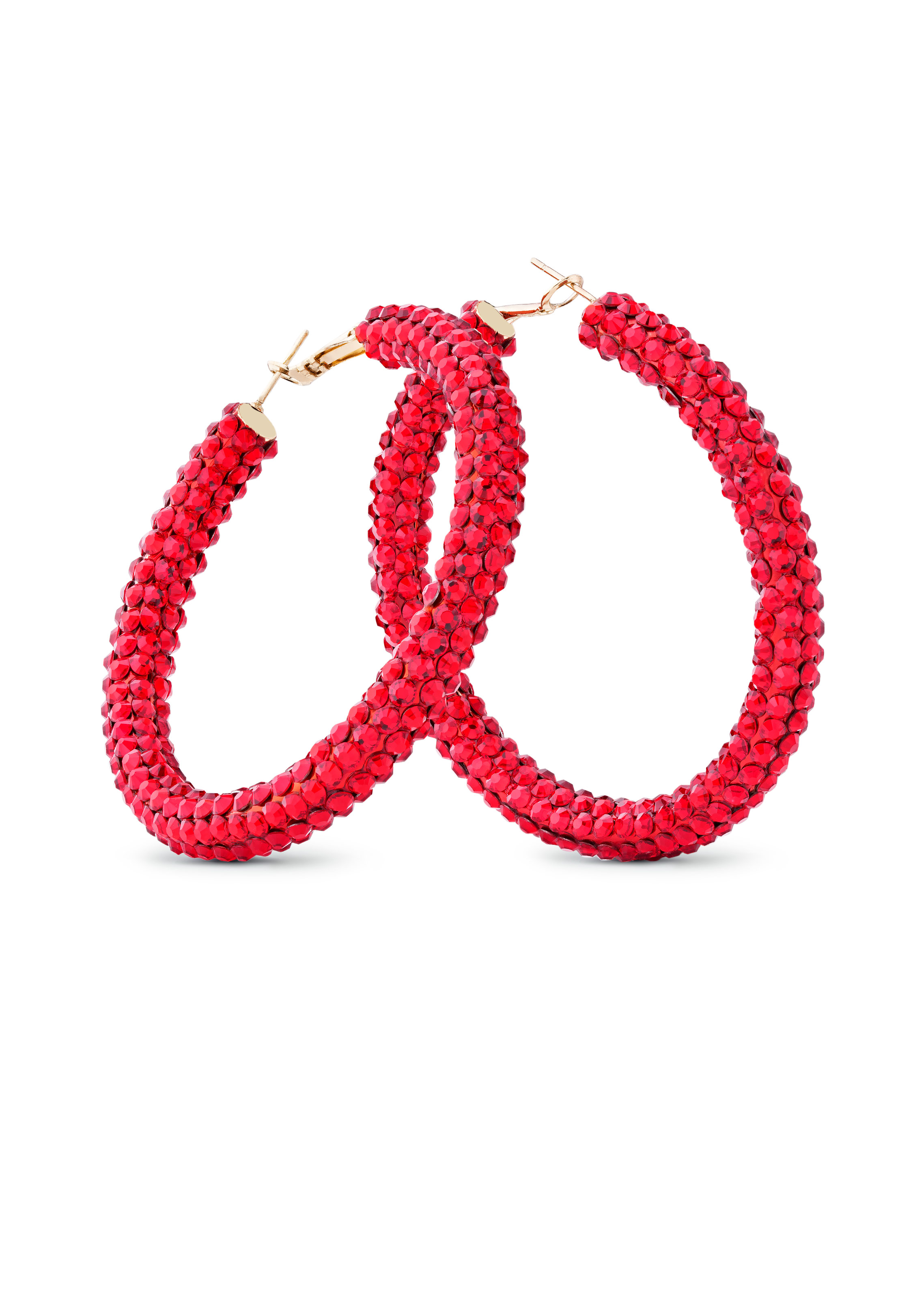 Euphoric Shine Hoop Earrings-XL (2.5 X 2.5 inch)-Light Siam