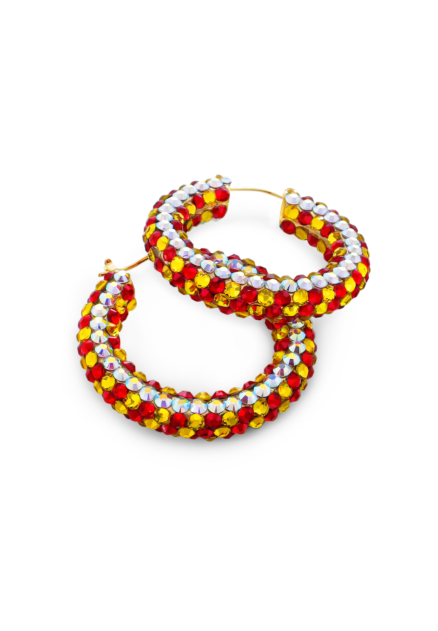 Raeka Mix Crystal Hoop Earrings HE PE LTTPLTSMCAB-Crystal AB