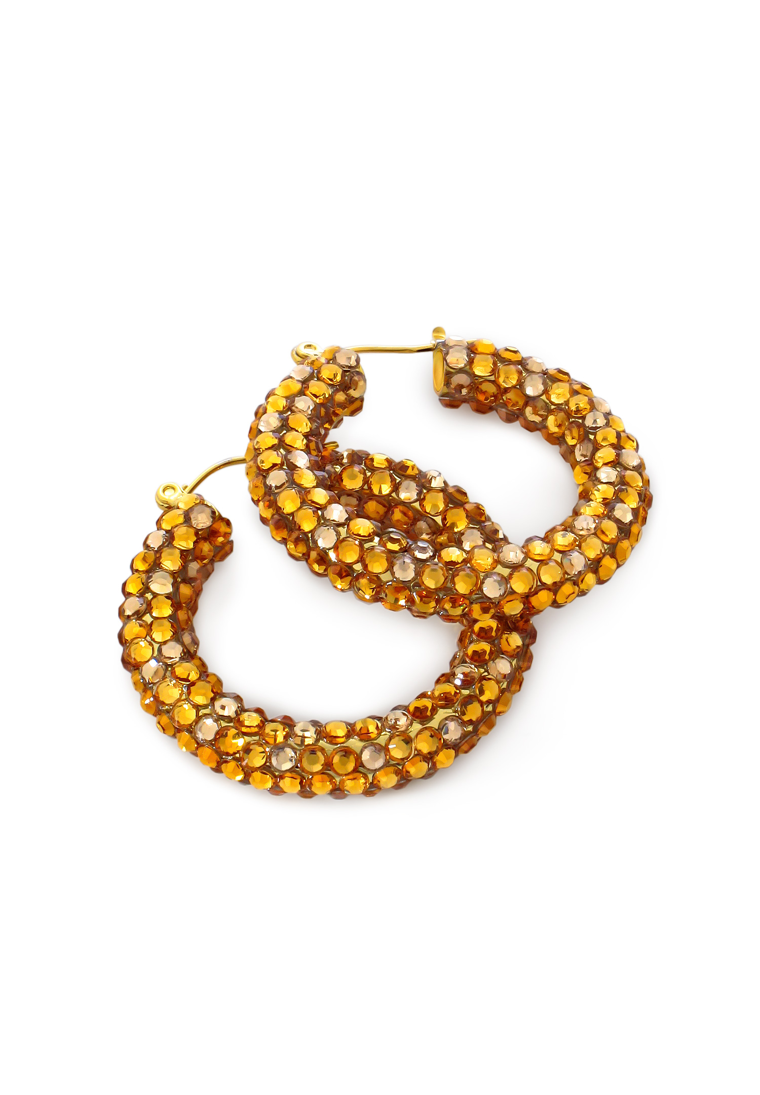 Raeka Mix Crystal Hoop Earrings HE PE TPLCT-Topaz