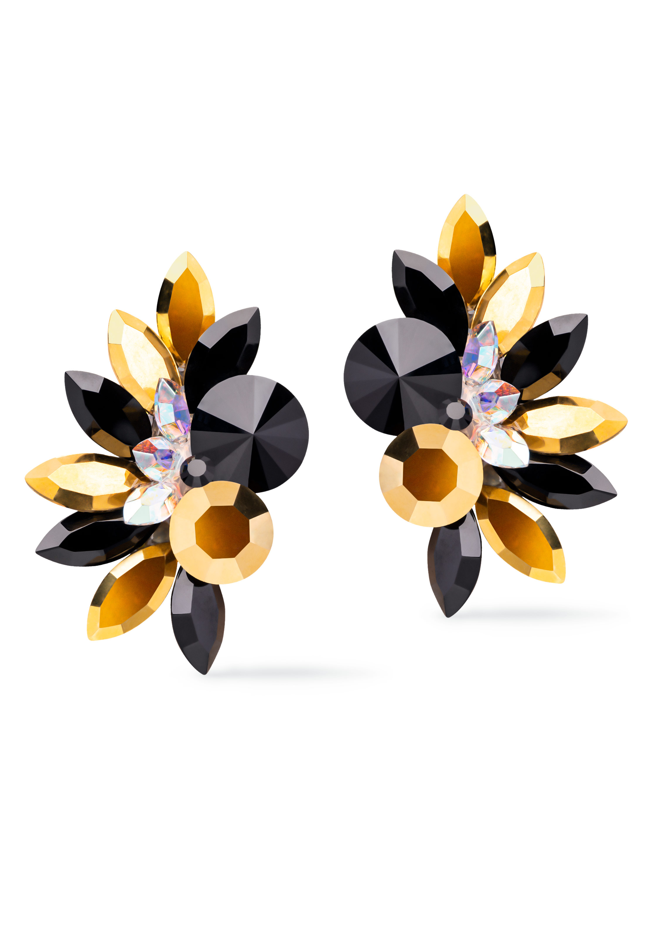 Rhinestone Earring 2040 JTGD-Jet / Gold