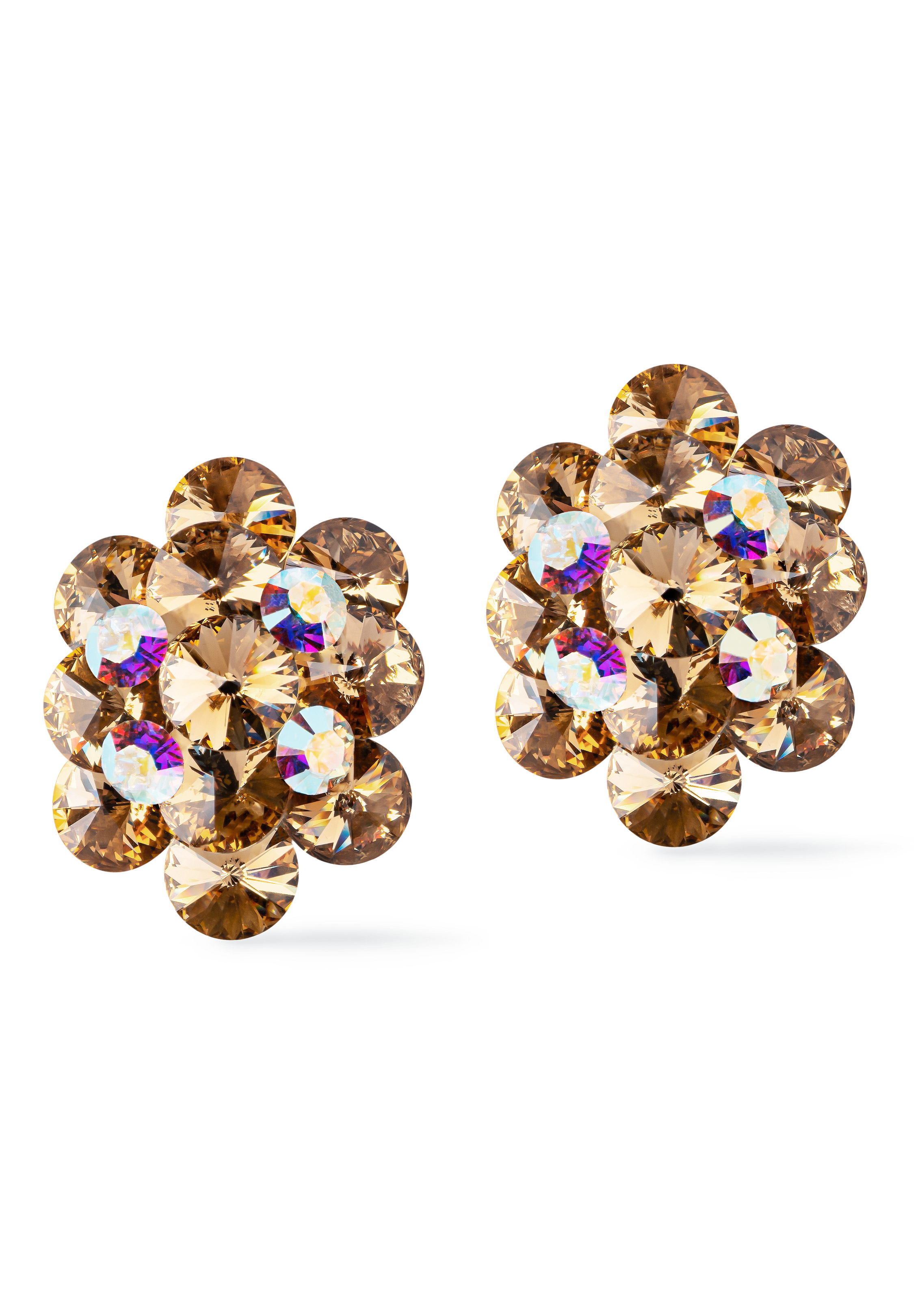 Rhinestone Earring 204181 LCTCAB-Light Colorado Topaz