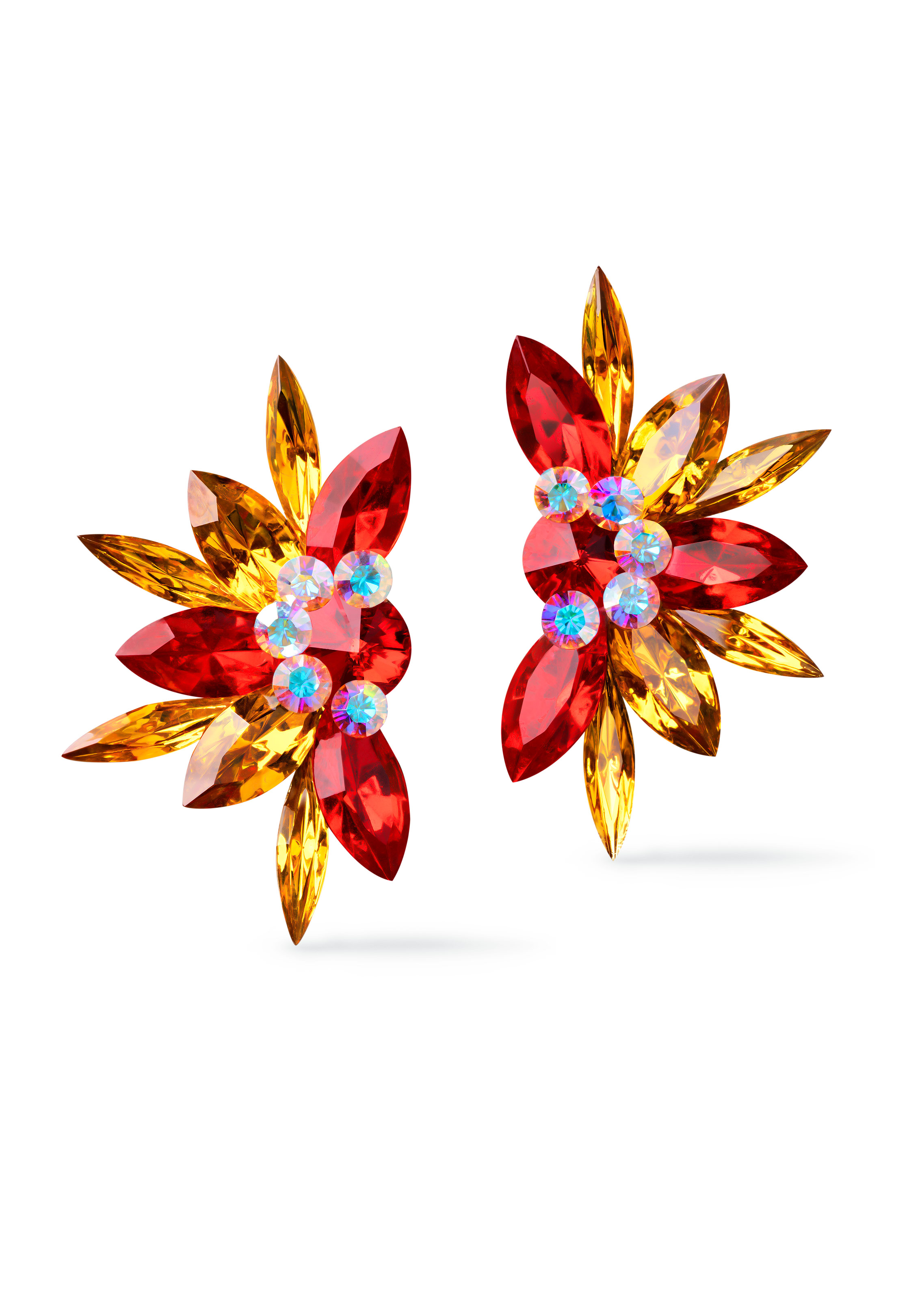 Rhinestone Earring 2054 LSTP-Light Siam / Topaz