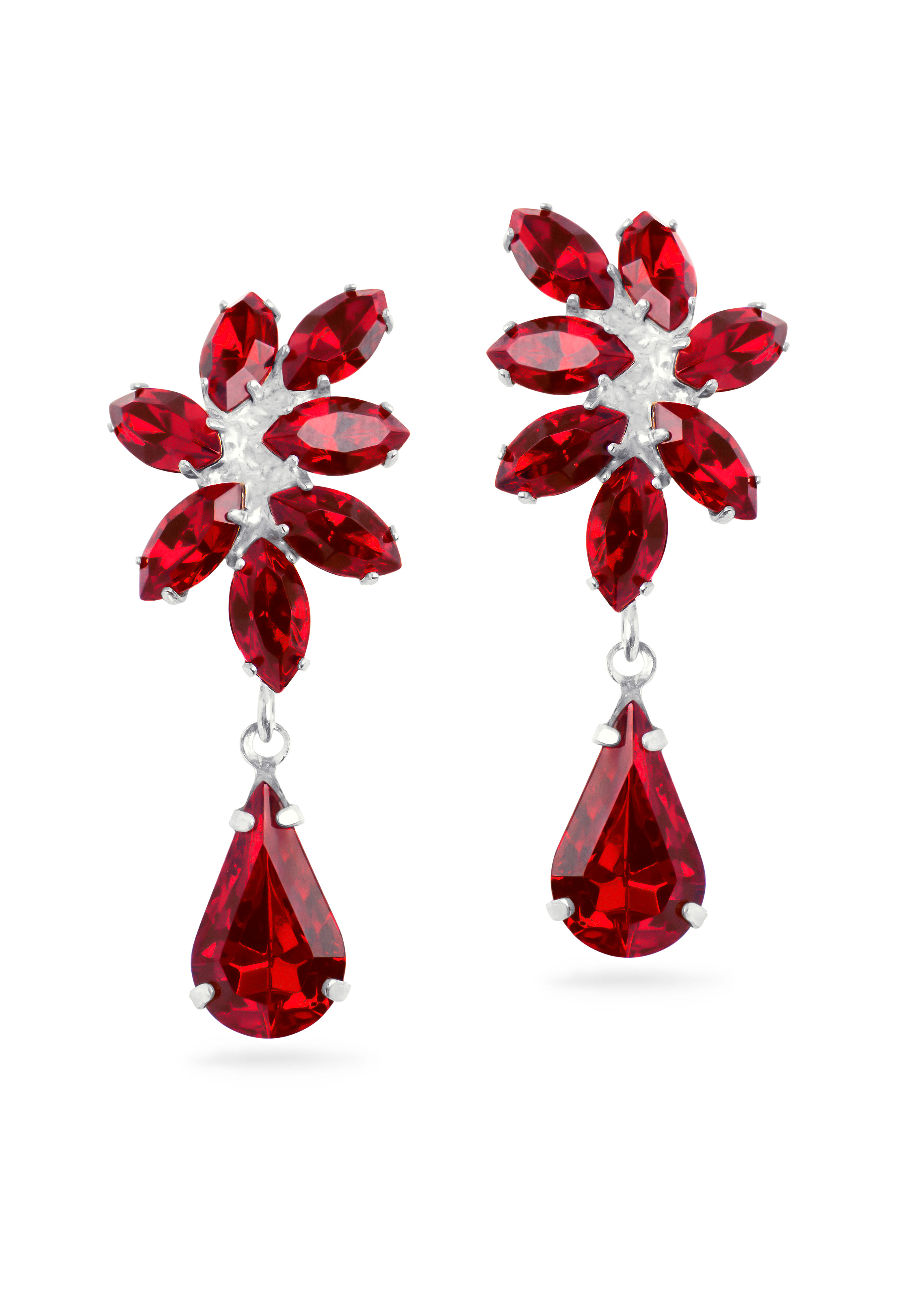 Rhinestone Earring 880281 RB-Ruby