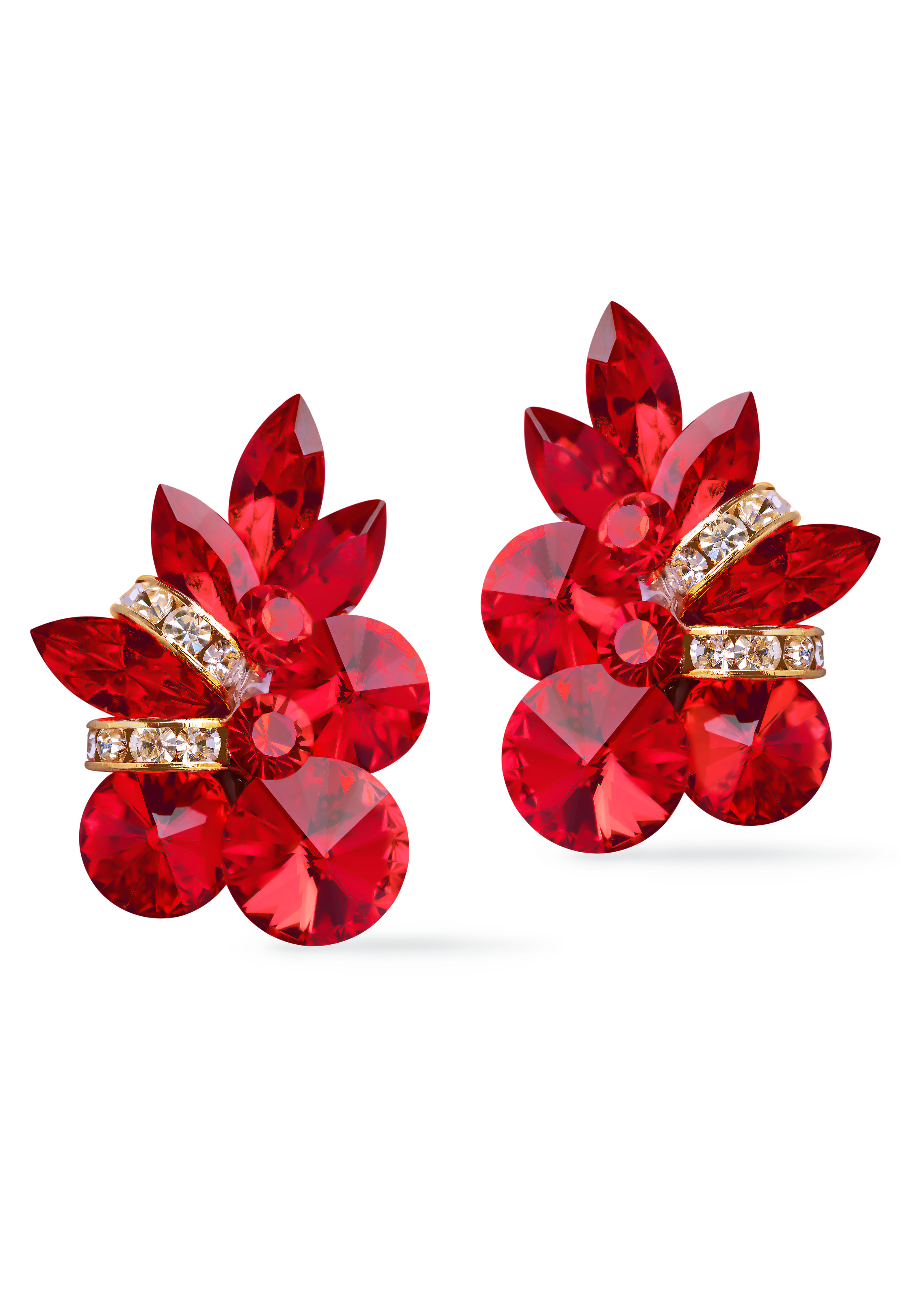 Rhinestone Earring CH02 LSM-Light Siam