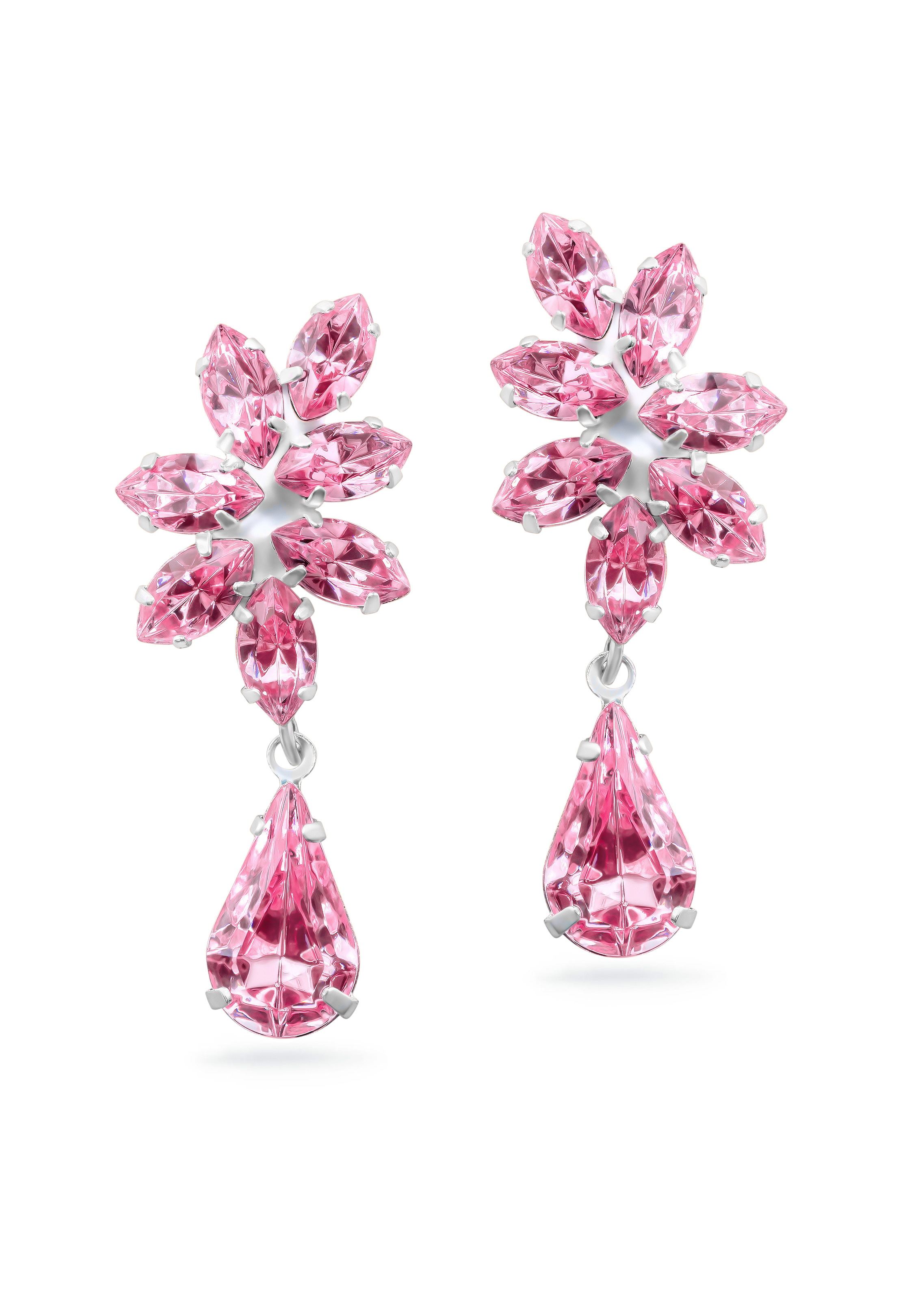 Rhinestone Earring 880281 LR-Light Rose