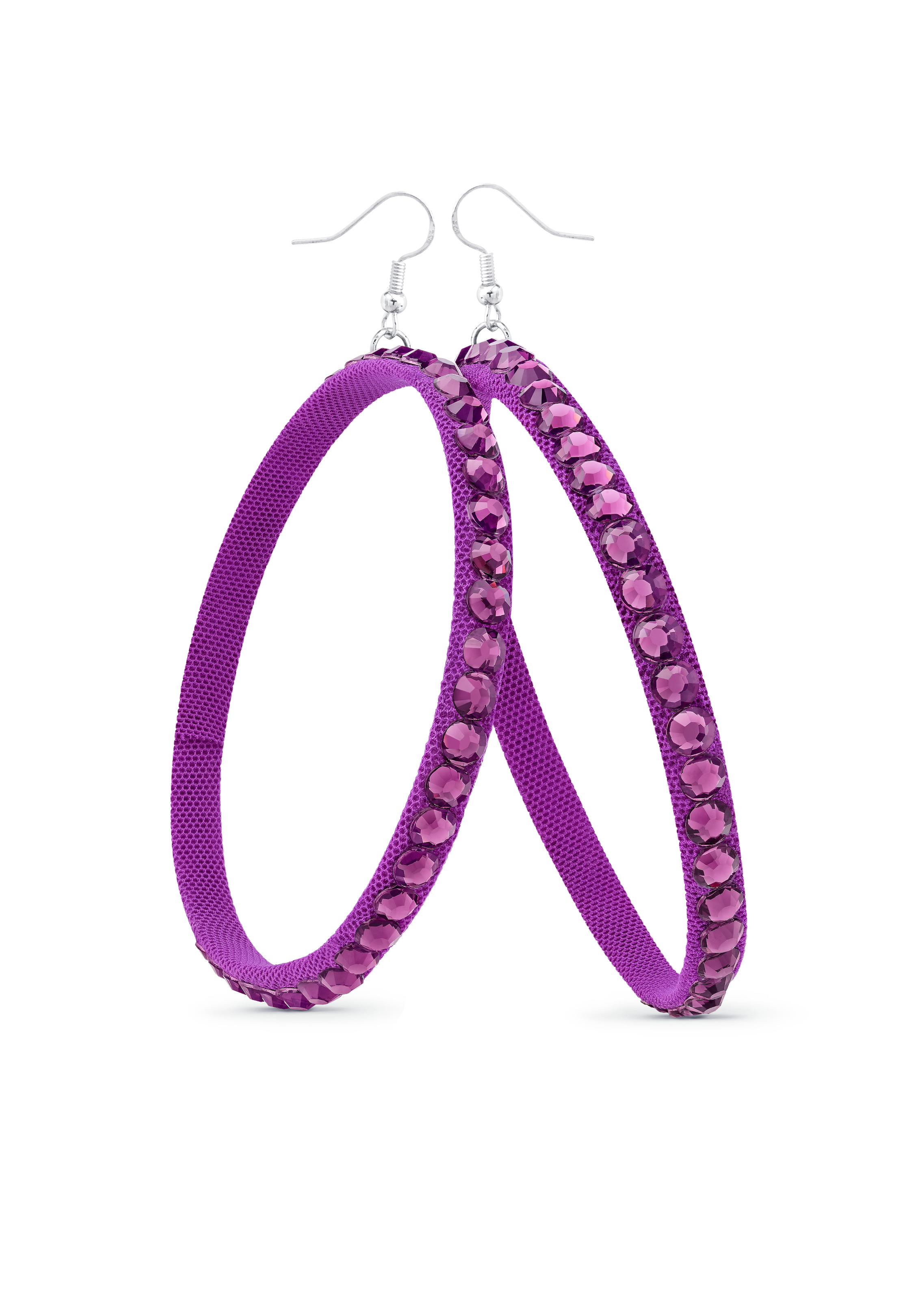 Soft Hoop Earring-Amethyst